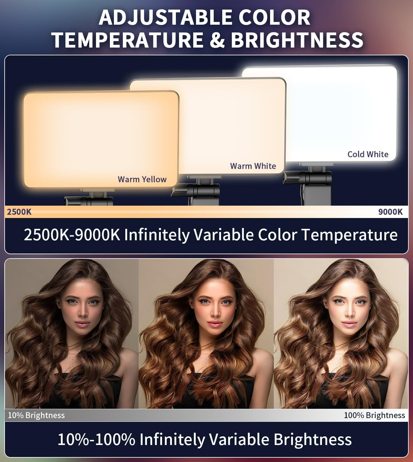 120LED Portable Selfie Light: HONOMO Versatile Phone Light for Iphone & Camera | 3000Mah Rechargeable Video Light | Halloween, Christmas & New Year'S Accessory for Photos & Streaming image number 1