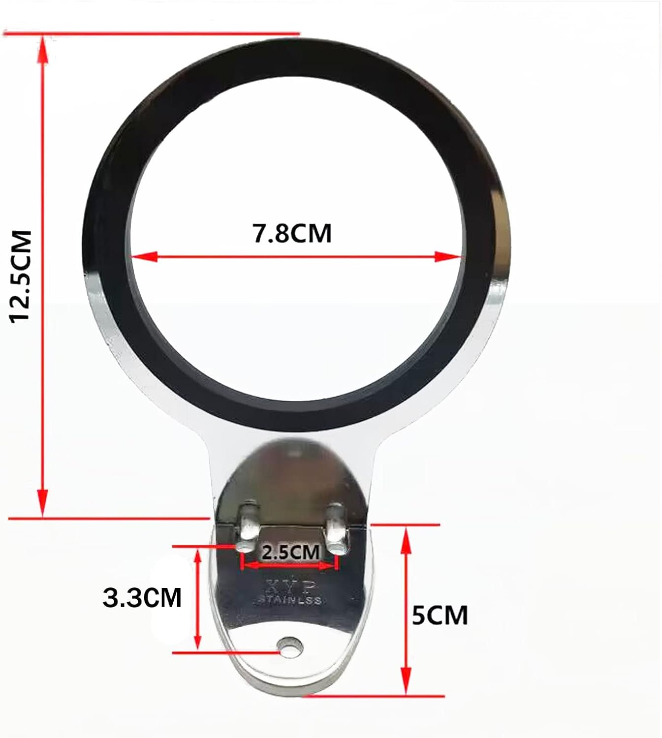 Winlauyet Set of 2 Stainless Steel Hair Dryer Holders, Hair Dryer Holder, Hair Dryer Holder with Self-Adhesive Razor Holder, Cable Holder, Hook (Set of 2)