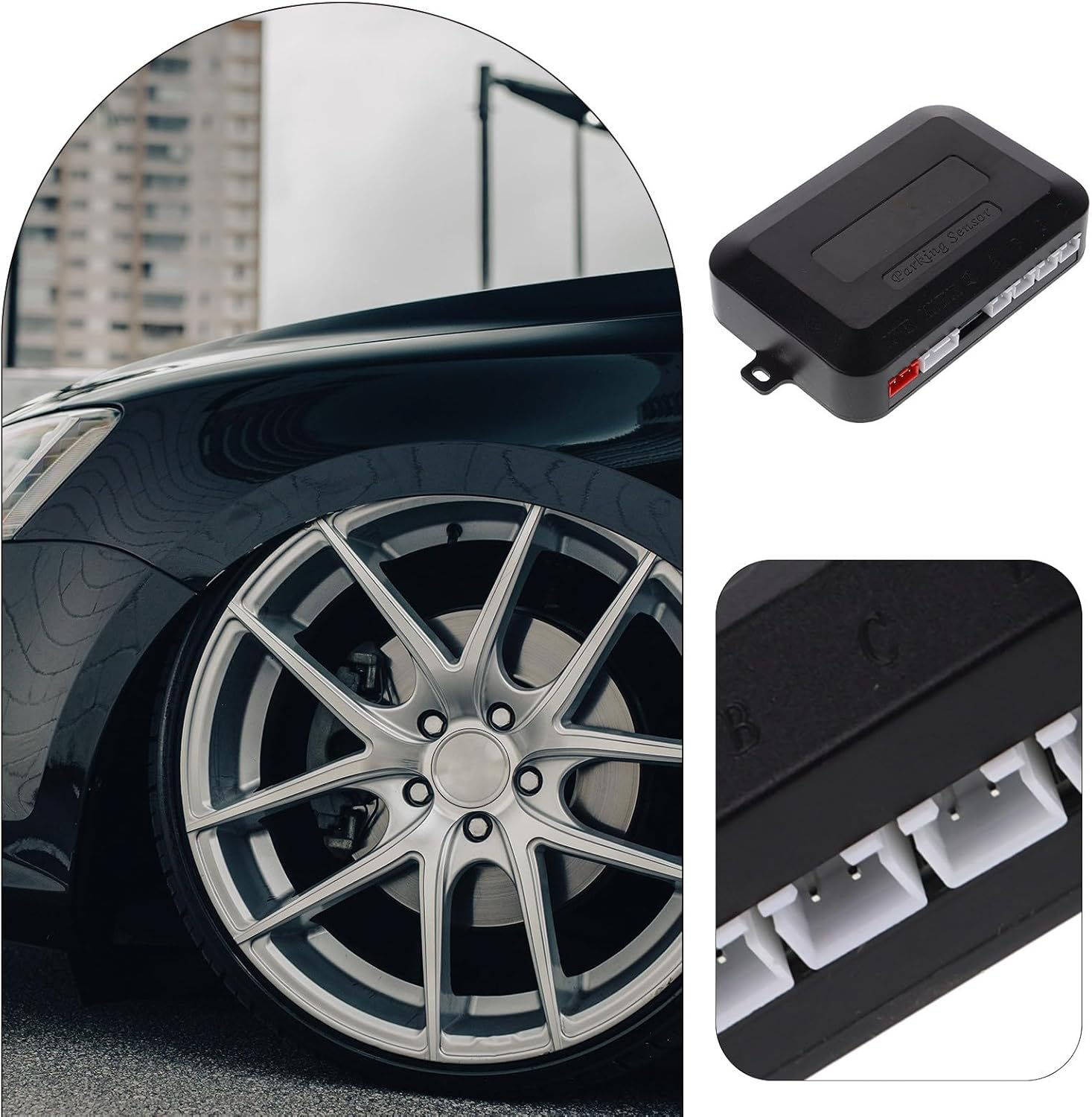 Gatuida 1 Set Reversing Radar Backup Sensor Kit Sensor Reverse Sensor for Car Parking Sensor Kit Parking Sensors for Cars Car Parking Sensor Car Backing Warning Plastic image number 4