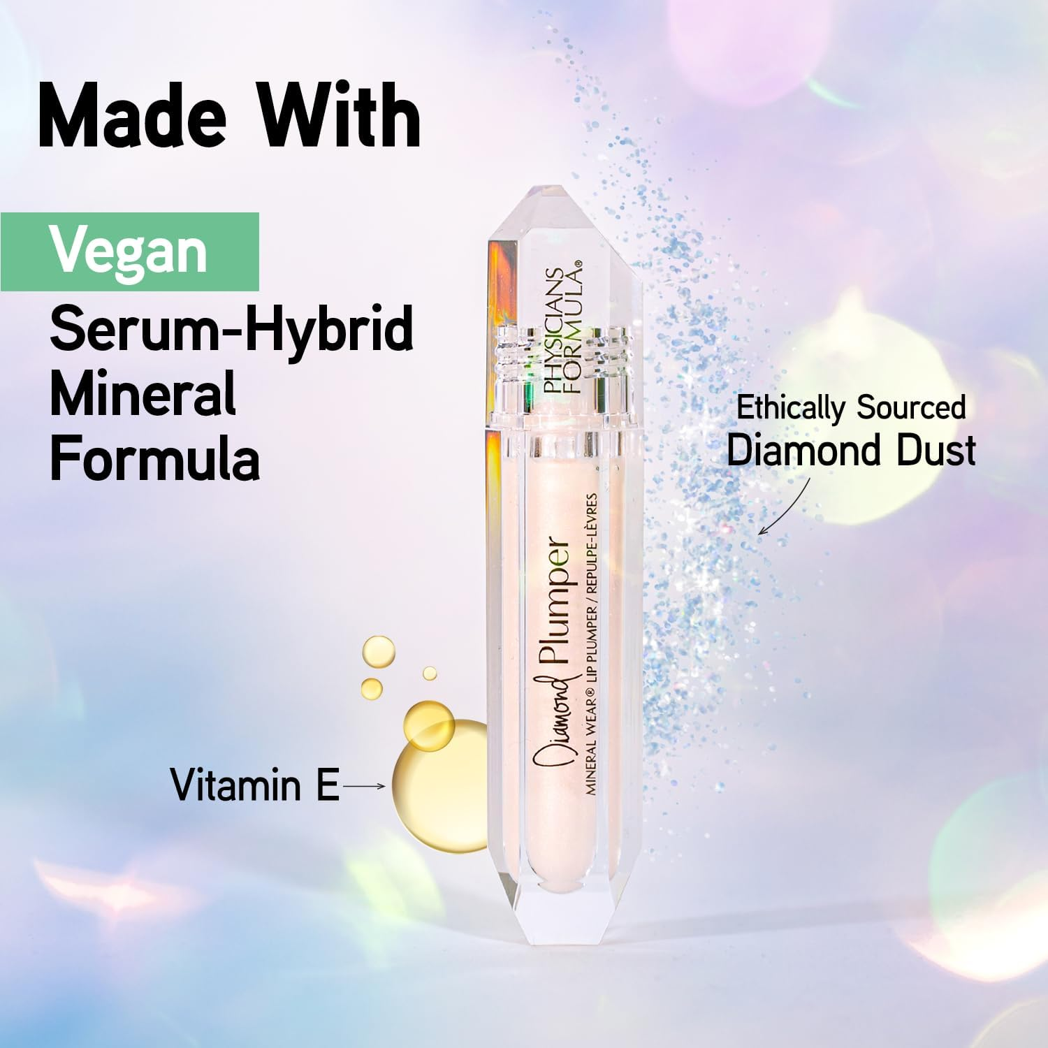 Physicians Formula Mineral Wear Diamond Lip Plumper Gloss, Dermatologist Tested, Brilliant Berry Diamond image number 2