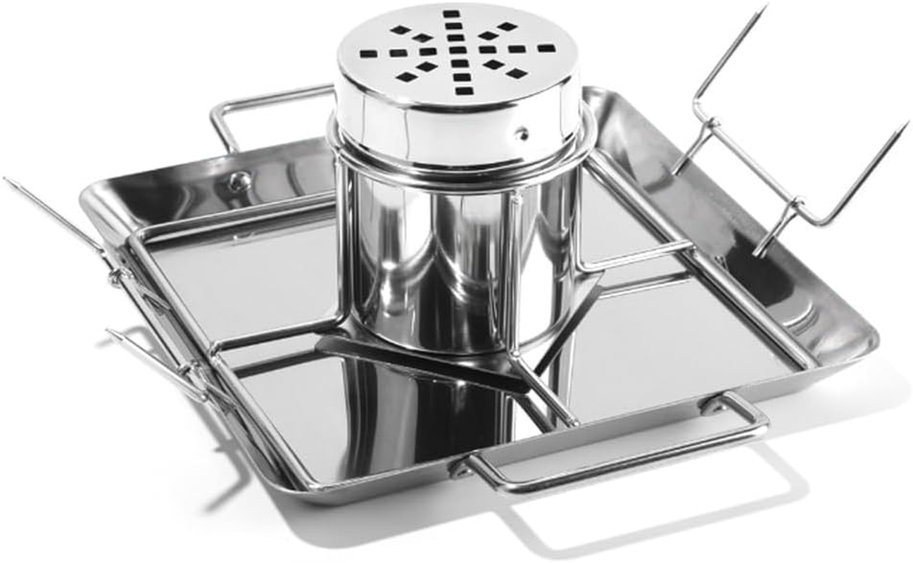 GUDAJIN Beer Can Chicken Grill, Portable Outdoor Stainless Steel Vertical Grill, Multi-Purpose Grilled Chicken Plate, Including 4 Vegetable Spikes, Suitable for Grill, Oven, Camping, Home BBQ image number 4