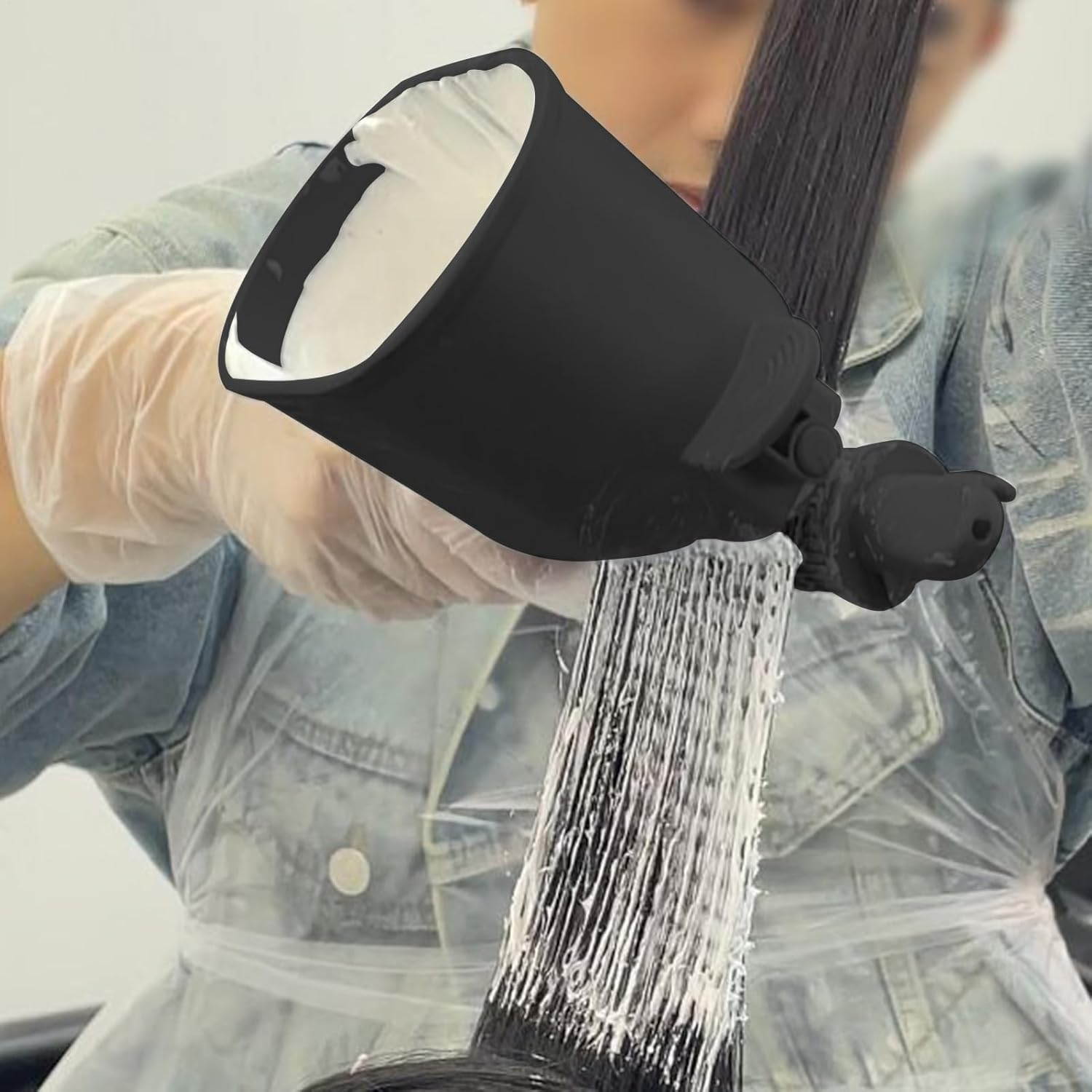 Hair Color Roller Applicator | Large Capacity Hair Dye Applicator Roller,Multi-Purpose Stylist Coloring Tint Dyeing Brush for Friends Enthusiasts Professionals Beginners Family image number 3