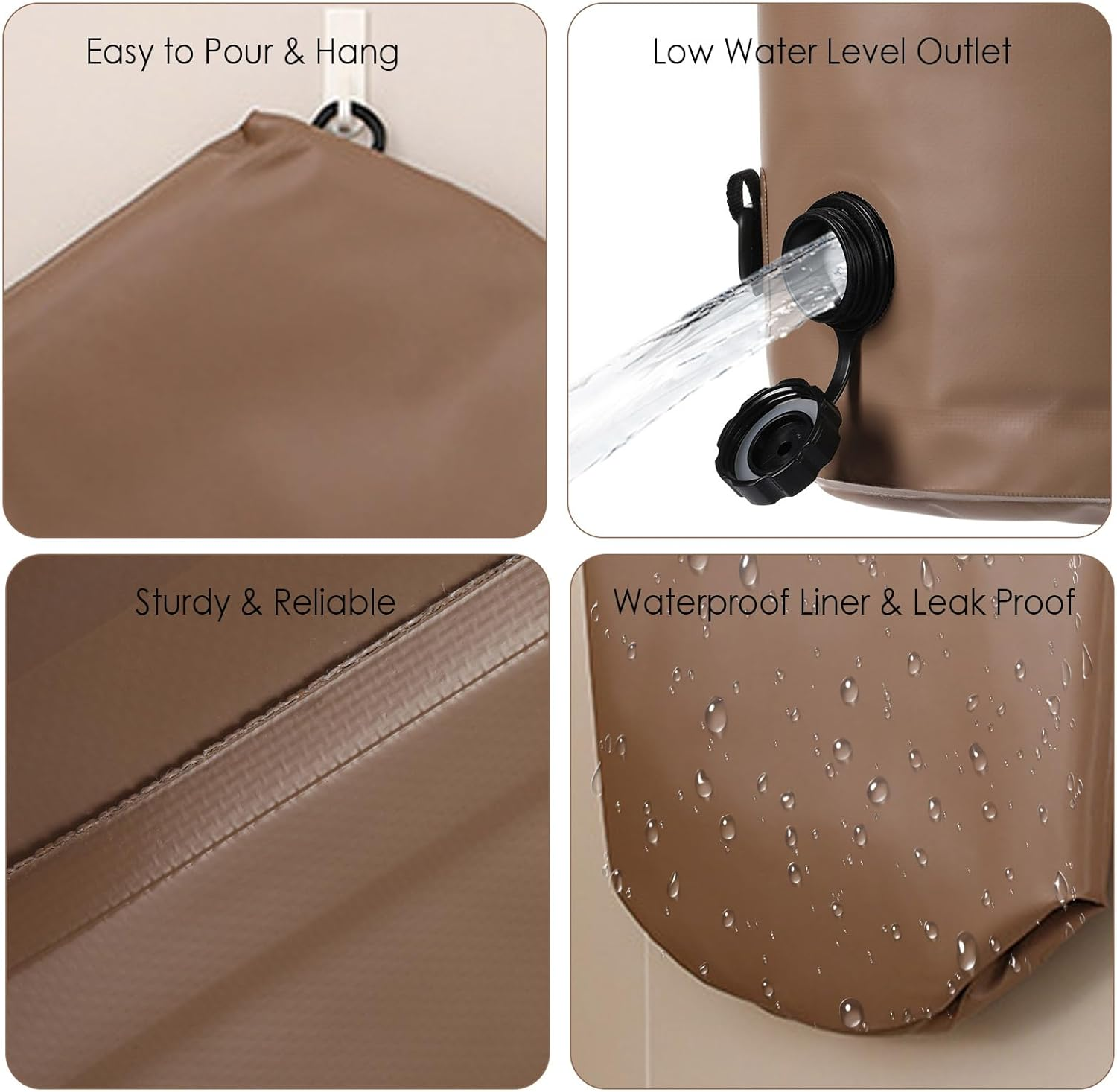 Collapsible Foot Bath Basin with Drainage Hole, Portable Foot Soak Tub with Handles, Travel & Camping Foot Spa Water Bucket