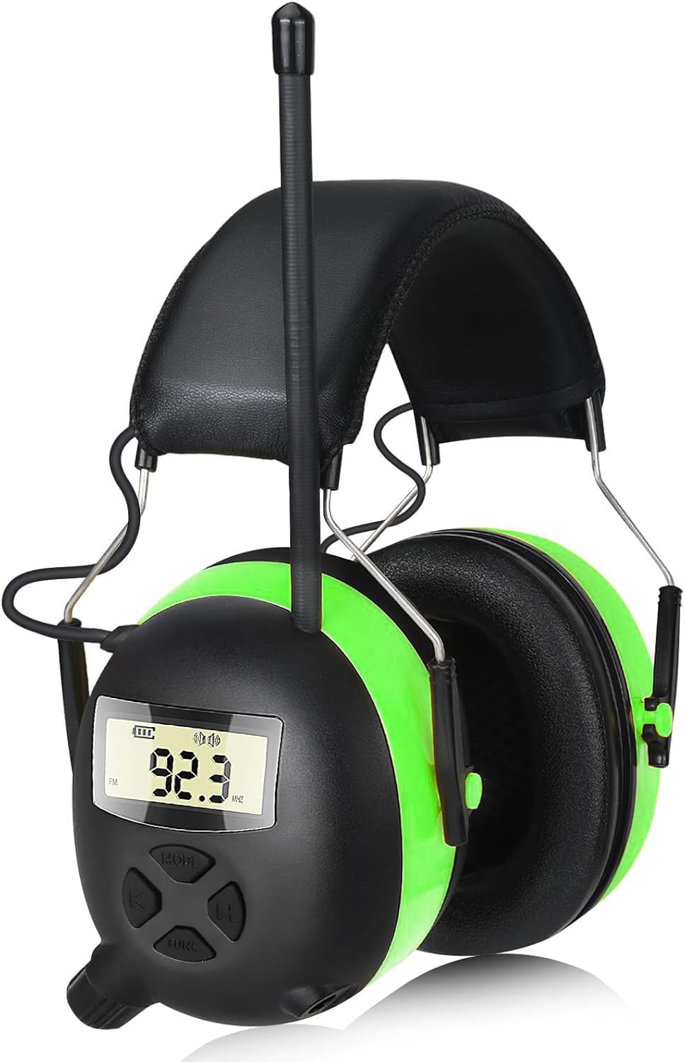 AM/FM Radio Headphones with Digital Display, 30Db AM FM Hearing Protection Safety Earmuffs, Ear Protection for Mowing