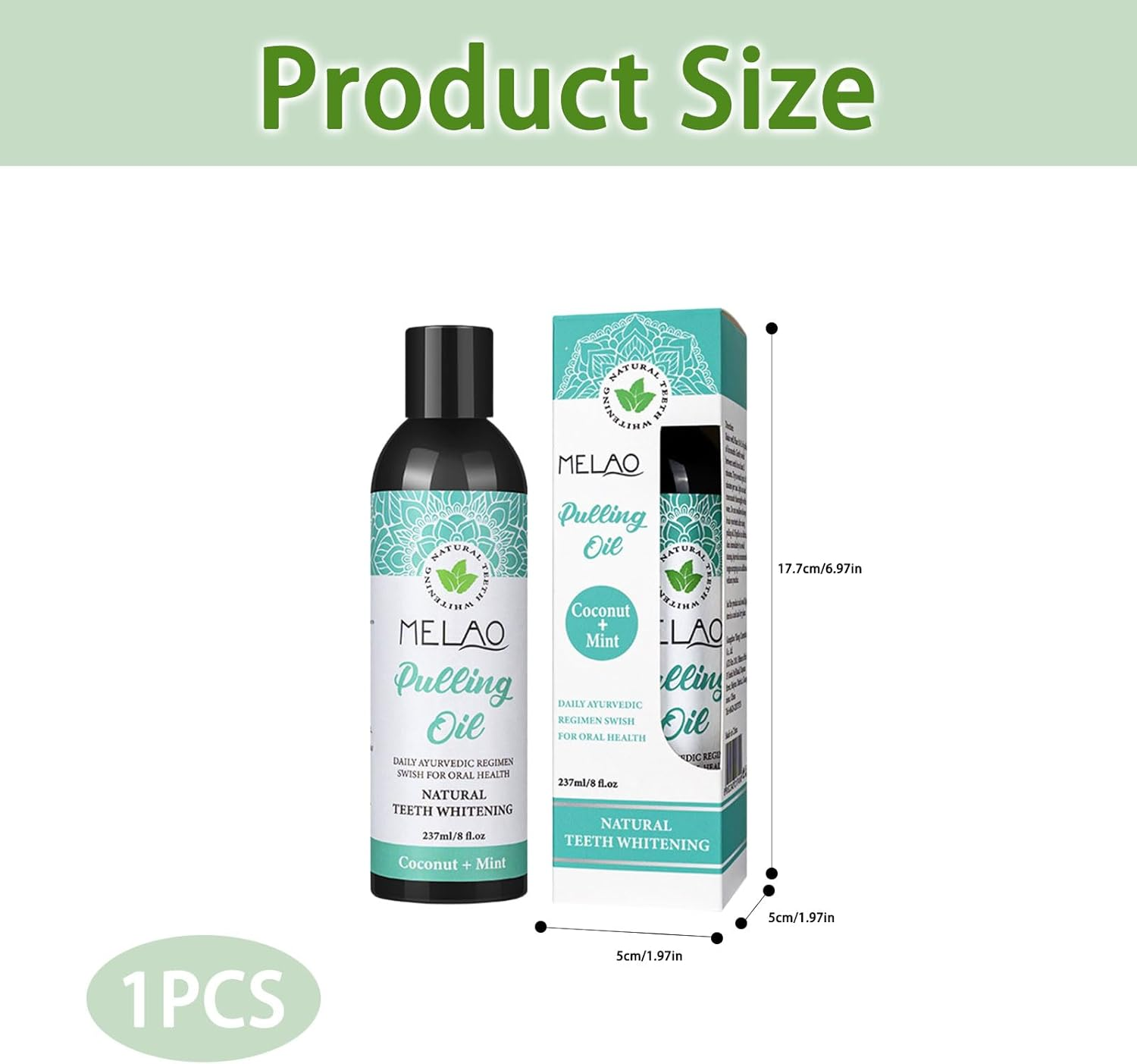 Mouthwash, Natural Coconut and Peppermint Oil - Oral Care Organic Closys Mouthwash, Freshen Breath Oil Pulling for Teeth, Keep Teeth and Gums Happy and Healthy Alcohol-Free image number 6