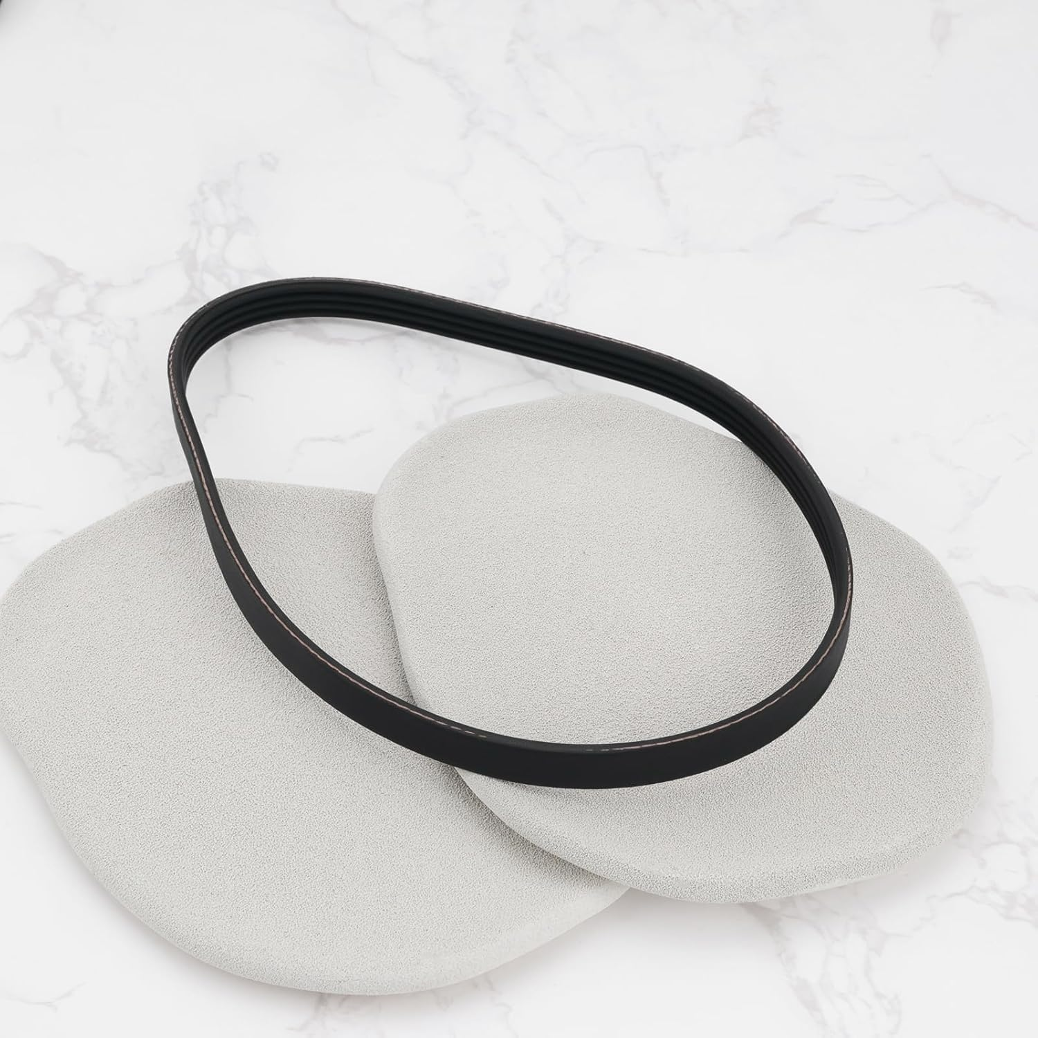 Briny River 2Pcs 4Ribs 4PJ470 Engine V-Belt 185J Ribbed Rubber Belt PJ470 for Treadmill Massager Lawn Mower Chainsaw Air Compressor 470Mm Black image number 2