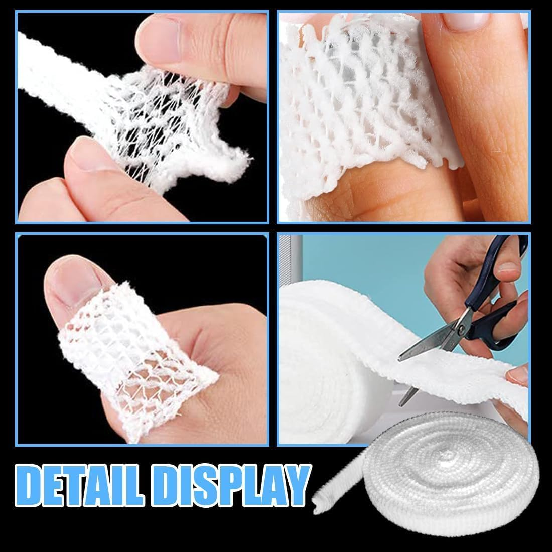 Elastic Net Dressing Breathable Tubular Stretch Gauze, 1 Roll Wound Dressing Elastic Mesh Nets, Tubular Bandage Gauze Sleeve Tubular Net for Arms and Lower Legs image number 5