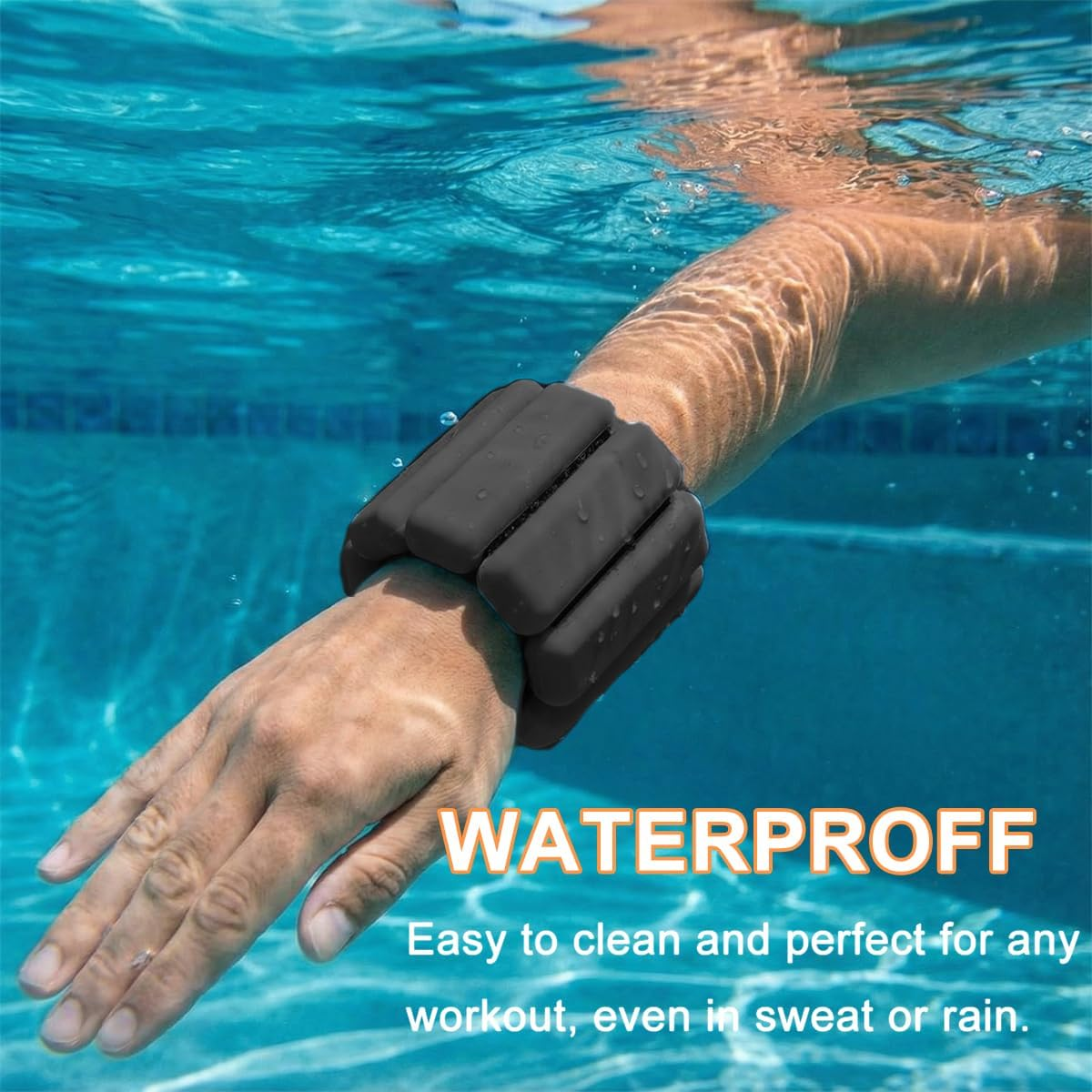 Wearable Wrist&Ankle Weights - (2Lb/Pair&4Lb/Pair),Silicone Bracelet Wrist Bangles for Men Women,Workout Resistance Weights for Exercise,Jogging,Yoga,Gym,Strength Training image number 5