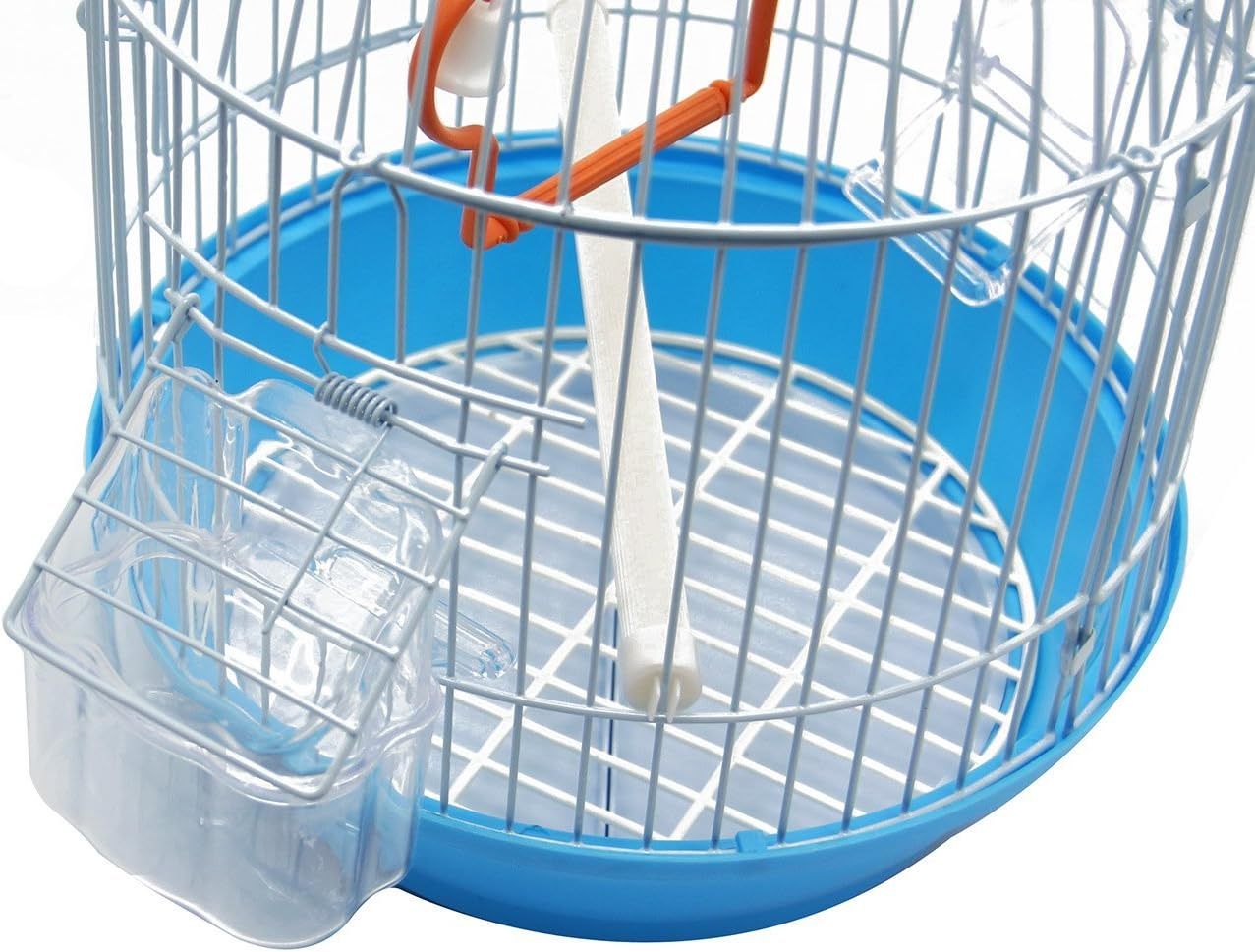 BPS Metal Bird Cage with Drinking Trough Jumping Swing Various Colours Random image number 1