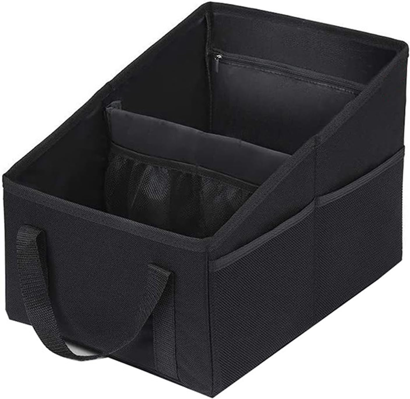 Car Seat Organizer, Collapsible Car Seat Storage Organizer for Console Front/Back Seat, Multifunction Automotive Backseat Organizer with Belt Cup Holders for Kids Travel Accessories image number 1