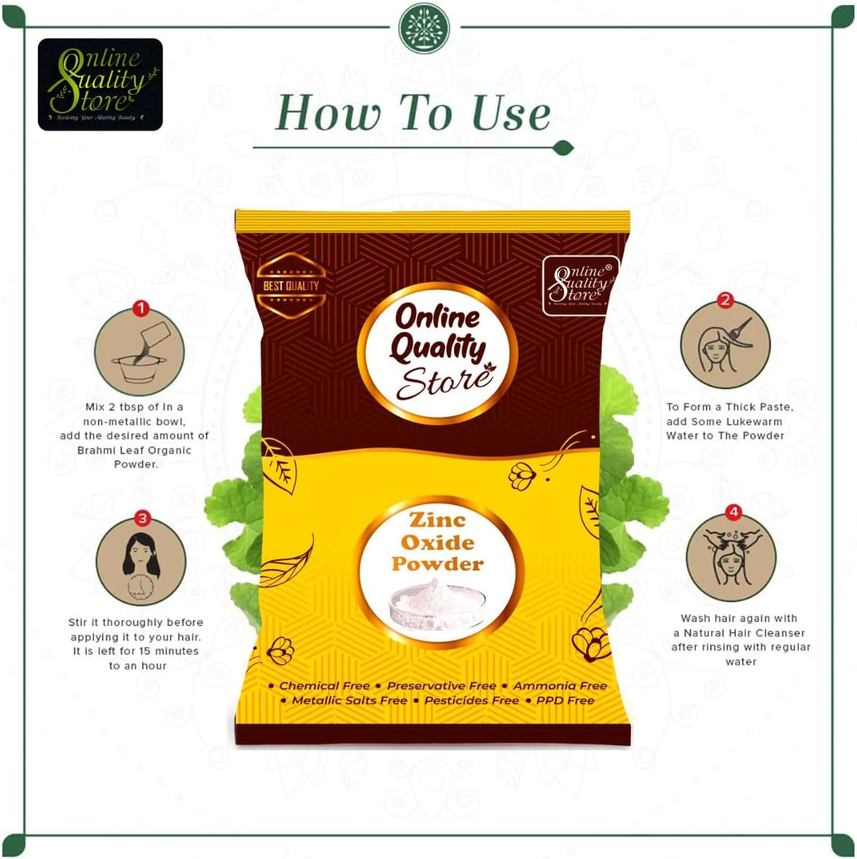 Online Quality Store Brahmi Powder for Hair, 250G image number 4