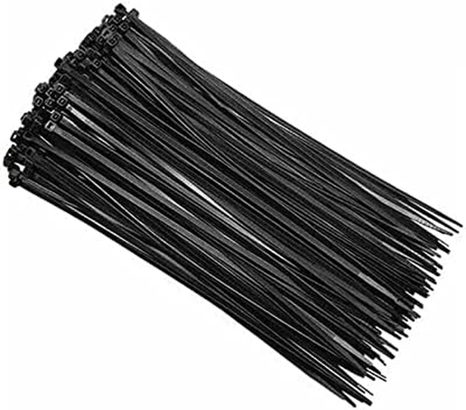 Costcom Cable Ties Zip Ties Nylon UV Stabilised 100/200X Bulk Black Cable Tie Bulk Black Zip Ties for Home, Office & Industrial Applications (5.00Mm X 300Mm, 200X)