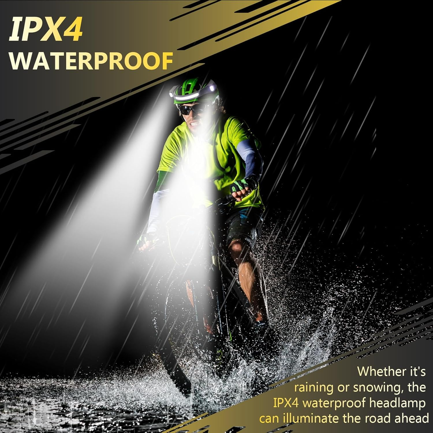 Diboniur Headlamp, LED Rechargeable with 8 Light Modes, 340&deg; Wide Angle Head Torch with Motion Sensor, IPX4 Waterproof Headlamp LED for Running, Fishing, Cycling, Camping image number 5