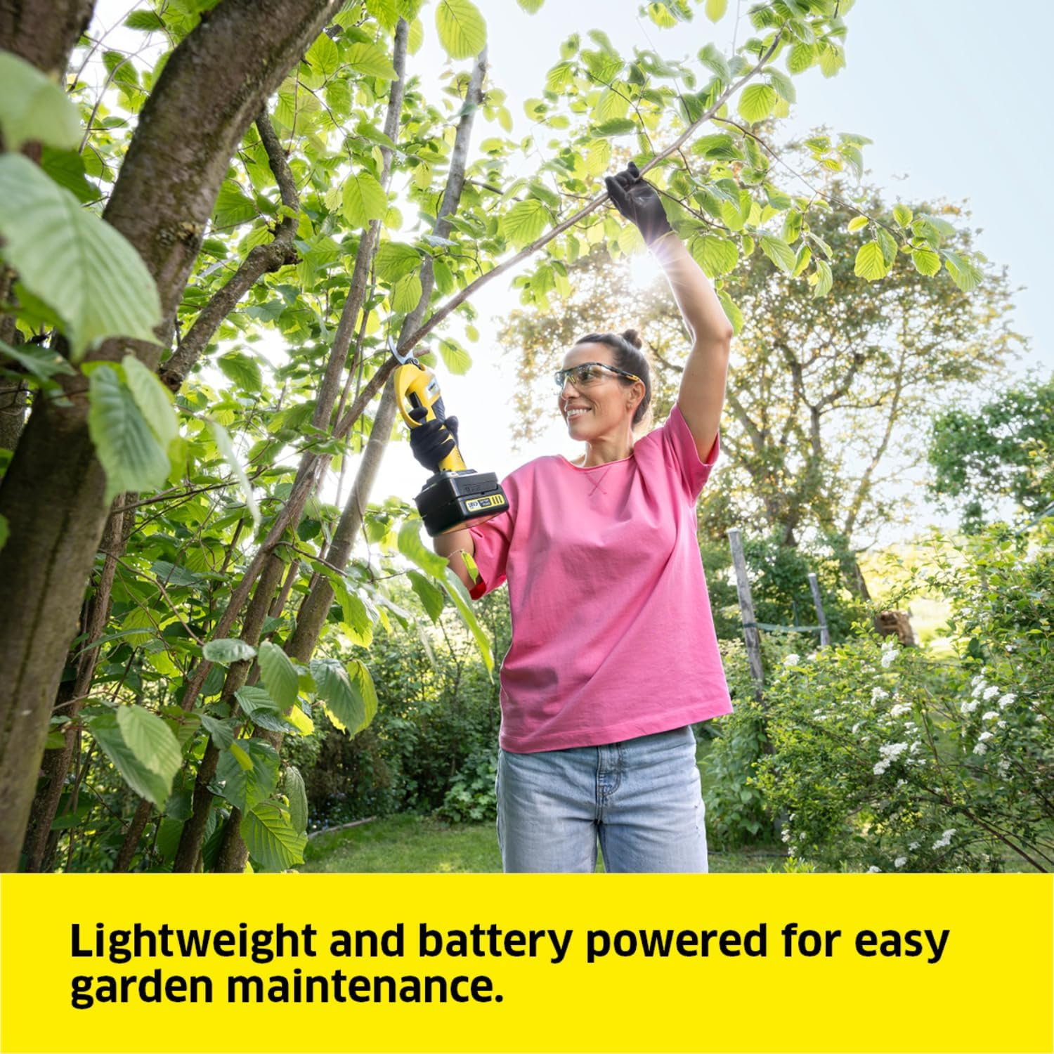 K&auml;rcher Cordless Lopper TLO2-18 18V Battery Platform, Features Real Time LED Display. Easily Cut Branches and Twigs up to 2.5Cm, Byplass Blade Cuts Precisely without Need for Force, Skin Only image number 6