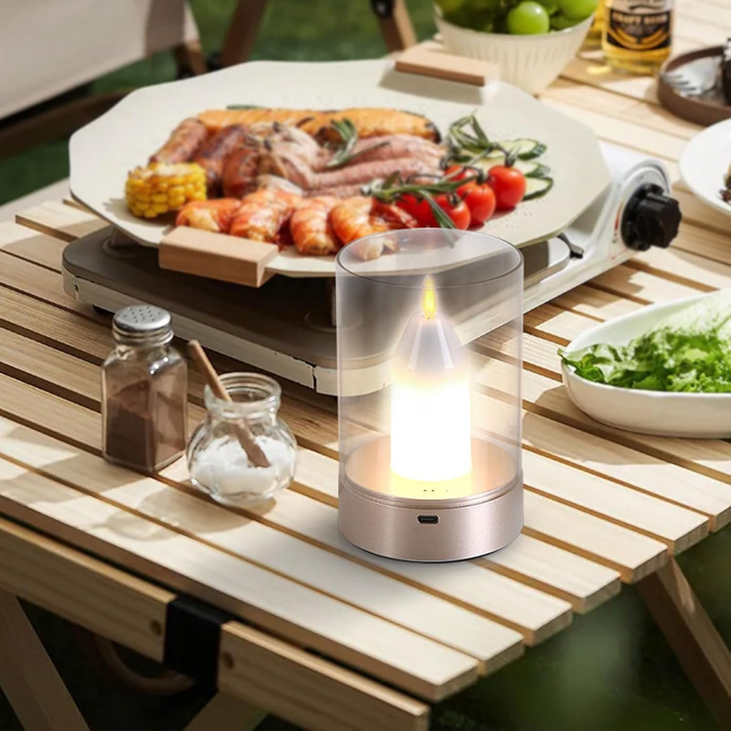 Sorandy Flameless LED Light Candle with Motion Sensor Gesture Control Rechargeable Battery Operated LED Candle Night Light Candlesticks for Home Decor Halloween Christmas Party image number 1