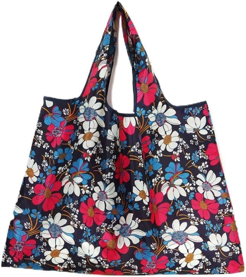 Extra-Large 22L Heavy Duty Hold up to 20Kg Foldable Nylon Tote Bag - Durable, Reusable Shopping & Travel Shoulder Bag with Wrist Strap for Men and Women image number 4