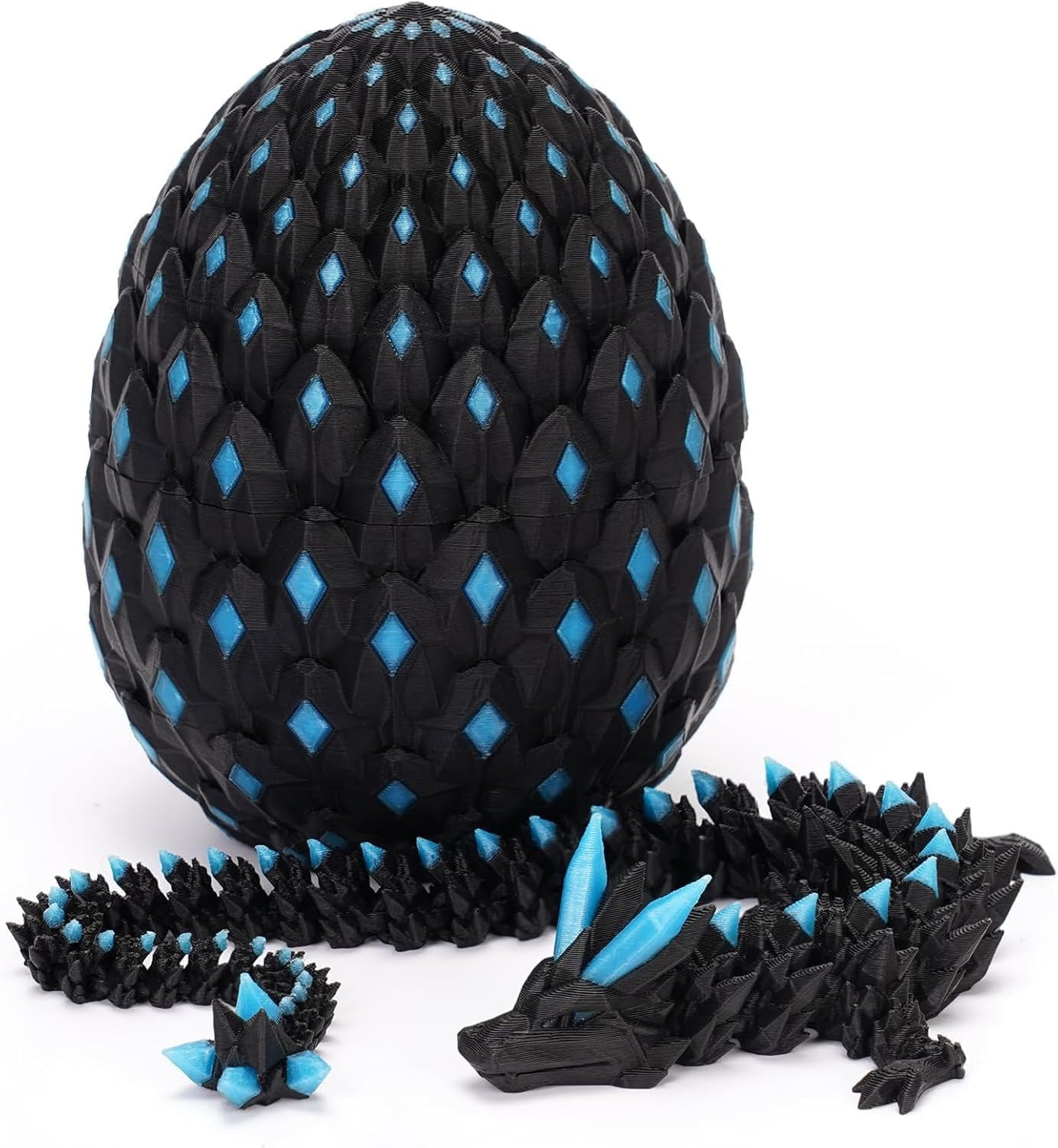 Sorlaarti Articulated Dragon Toy - Dragon & Egg Glow in the Dark Set - 3D Printed Fantasy Toy & Home Decor Gift image number 3