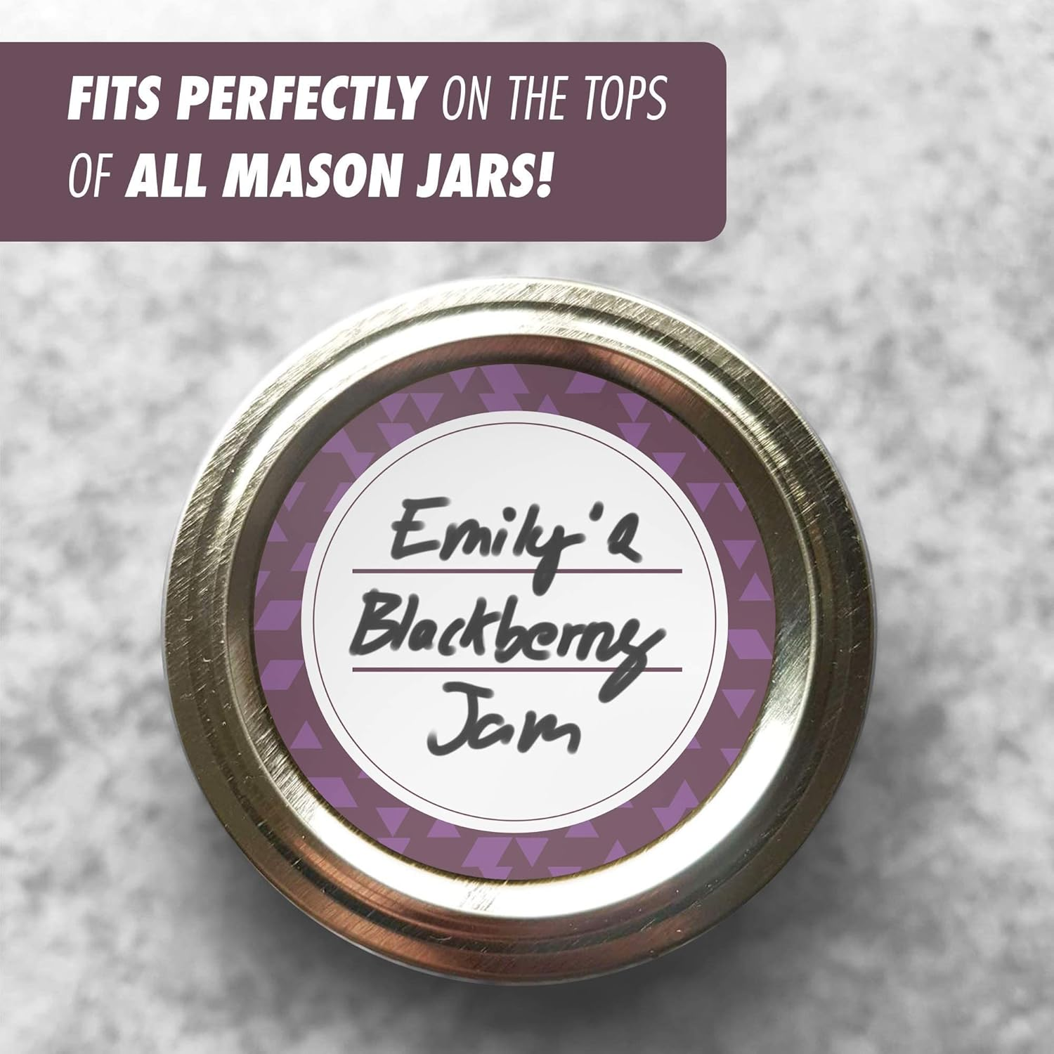Canning Labels Dissolvable Stickers for Mason Jars and More (2" round 200/Roll) Canning Supplies Washes off in Seconds like Magic - Jar Labels Homemade Jam, Jelly, and More (Eggplant) - Artichoke image number 2