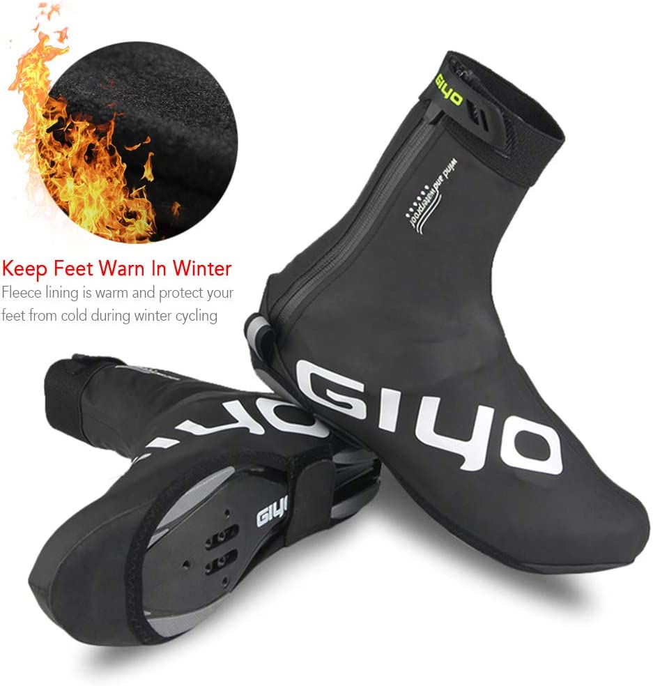 Waterproof PU Cycling Shoes Covers with Reflective Design Men Women Reusable Thermal MTB Bike Shoes Covers image number 6