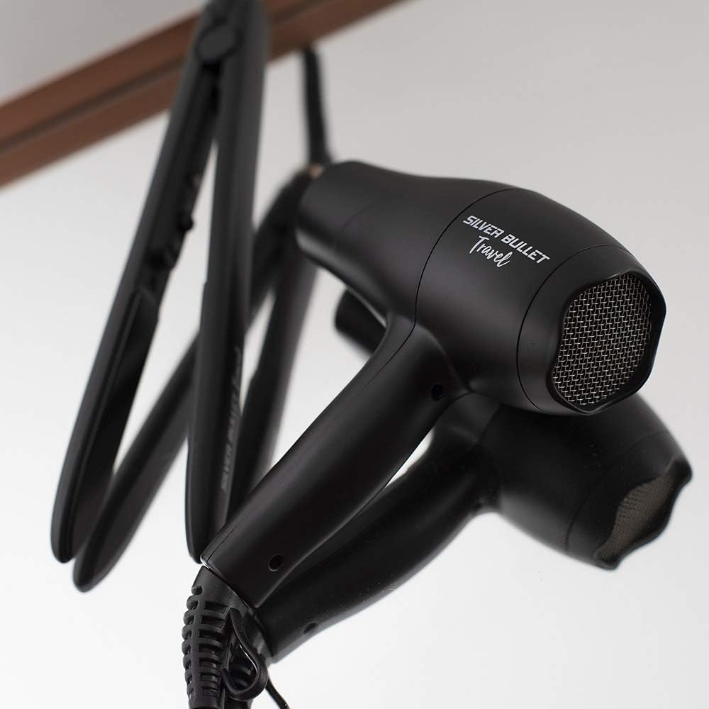 Silver Bullet Luxe Travel Set 2200W Hair Dryer & Straightener, Black image number 3