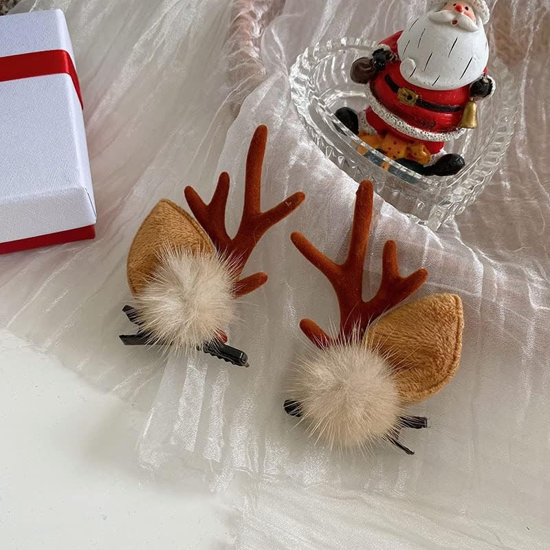 Christmas Antler Hair Claw Clips Hair Claw for Women 1Pack Christmas Deer Hair Claw Clips Christmas Headband Christmas Hairband Clips Hair Clips Brown Cute Christmas Clips Cute Hair Clips Accessories
