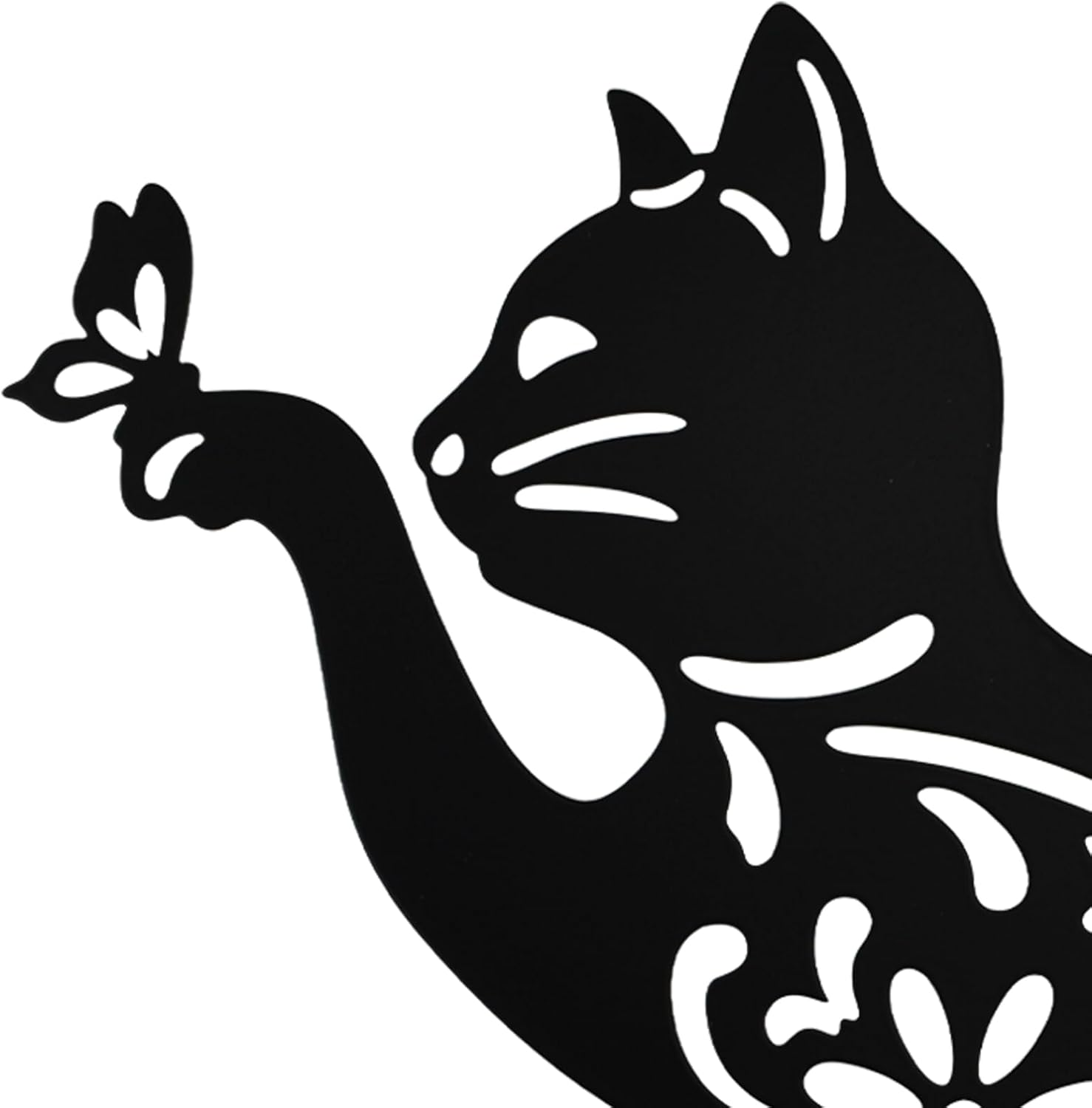 Mrmrkura Metal Cat Stakes Garden Decor Stakes Black Cat Silhouette Statue for outside Metal Cat Decorative Ornaments for Outdoor Garden Home Patio Yard Decor (1 Cat) image number 2