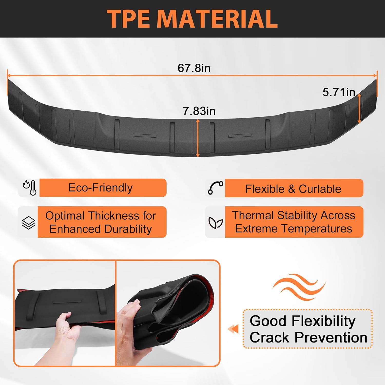 TIEZFUL Hood Protector Fit for Chevy Silverado 2500 HD/3500 HD 2020-2025 2026 Bug Deflectors Shield TPE Low Profile Hood Deflector Fit for Silverado 3500 HD Accessories 2020-2026 image number 4