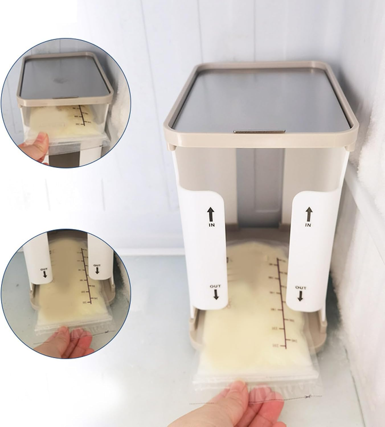 Breastmilk Freezer Organizer, Breastmilk Storage Container for Freezing Breast Milk, Detachable Large Capacity Chestmilk Storage Box for Home image number 6