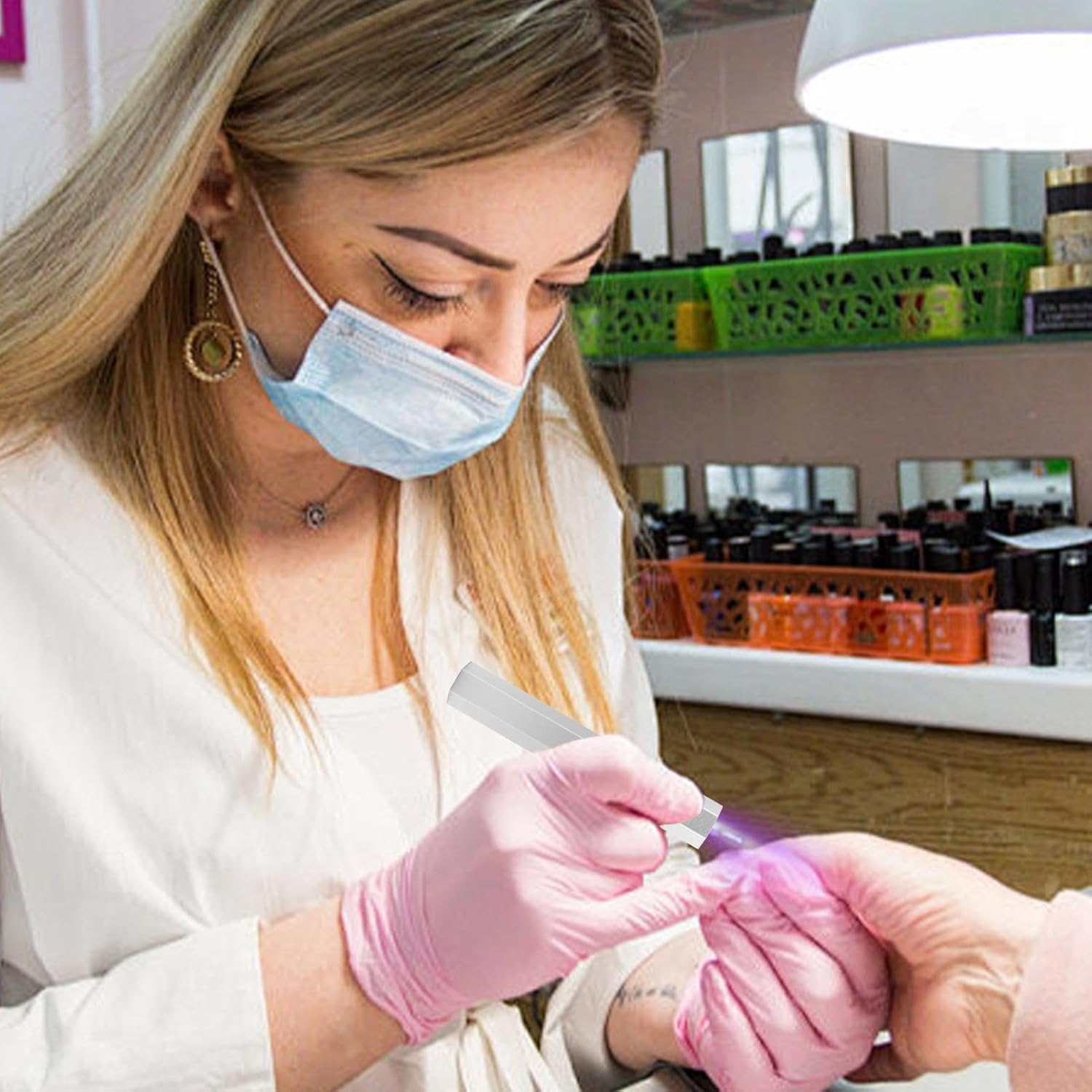 Nail Lamp, Wireless Flash Led Lamp with Display, 2 Timing Modes, Portable Cordless Manicure Curing Light, Quick-Dry Nail Dryer for Beginners and Professional Use, 4.53X0.79 Inches