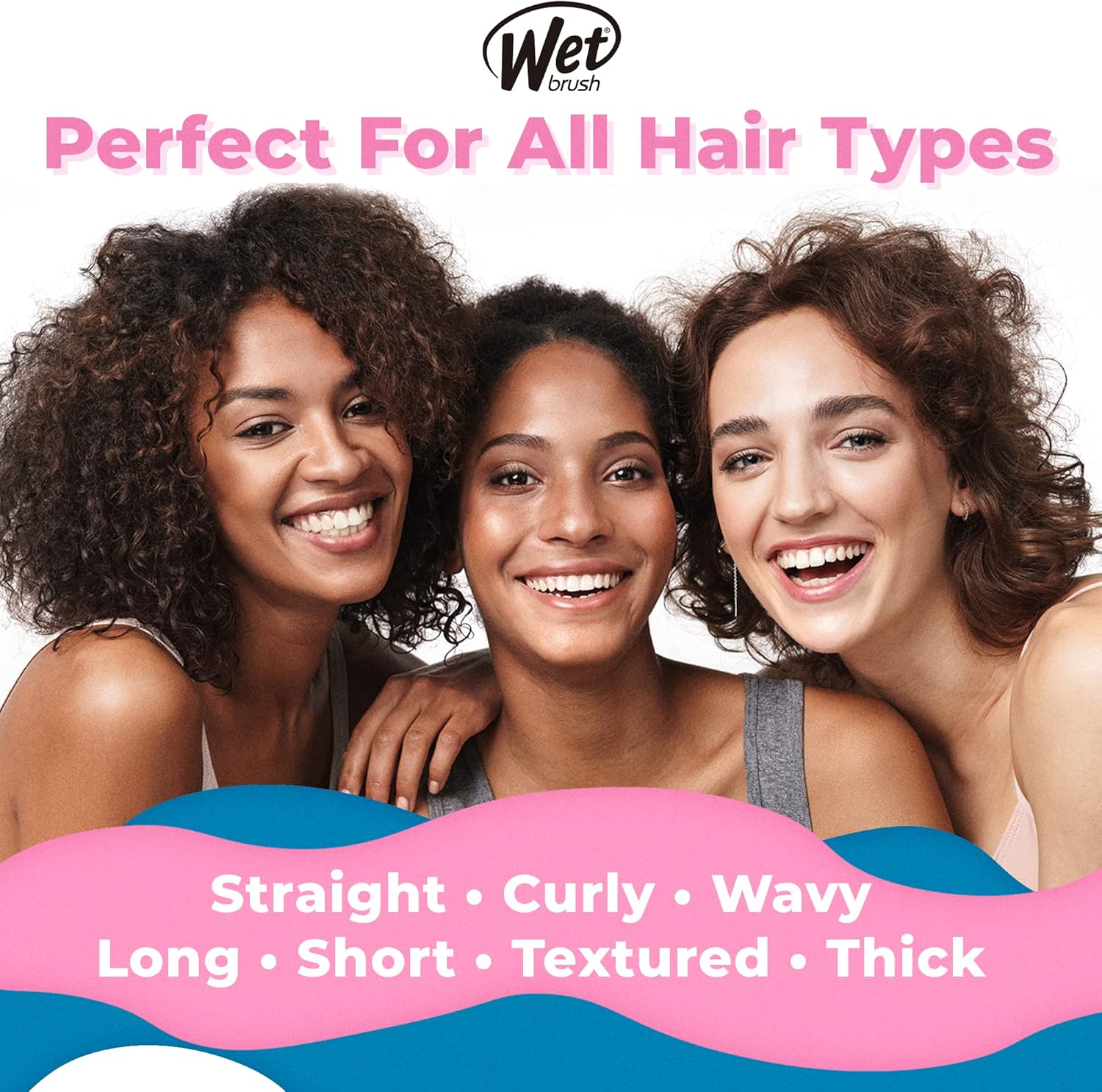 Wet Brush Original Detangler Hair Brush - Abstract Mineral Black Swirl - All Hair Types - Ultra-Soft Intelliflex Detangler Bristles Glide through Tangles with Ease - Pain-Free Comb for Men & Women - Dusty Rose image number 7