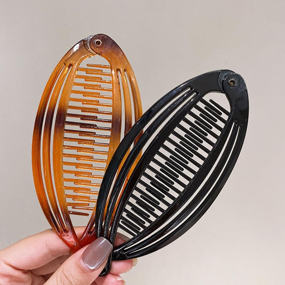 6PCS Banana Clip, Banana Clip Hair Comb Resin Banana Clip Hair Comb for Hair Bananas Ponytail Hair Styling Accessories Interlocking Hair Styling Accessories for Women Girls image number 5