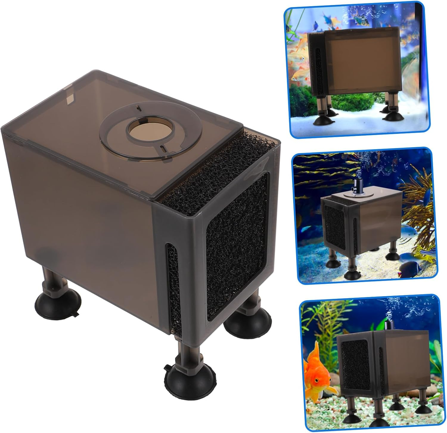 Garneck Plastic Pump Case with High Foot Nails Aquarium Supply Container for Outdoor Submersible Water Pump Protection Sturdy Household Accessory Box image number 3