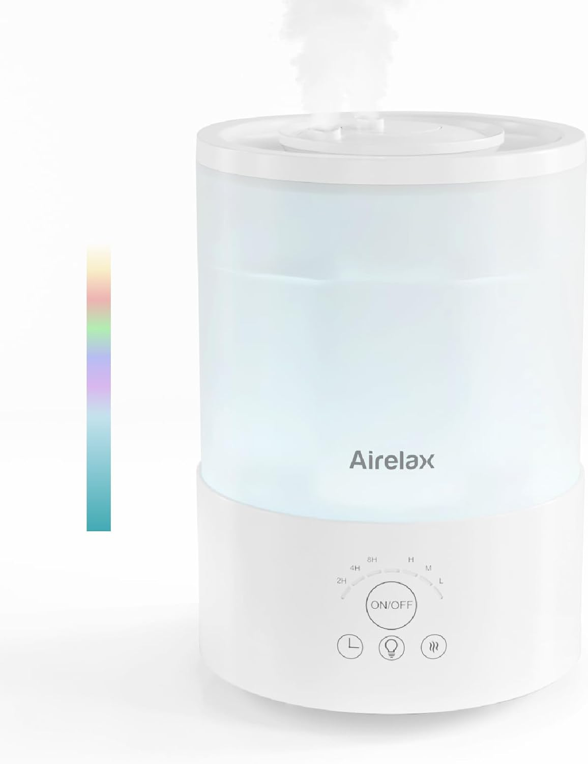 Airelax Humidifier 2.5L Air Humidifier for Bedroom Baby Room Cool Mist Small Humidifier with 360&deg; Dual Nozzles, Top Fill, Quiet Sleep Mode, Auto Shut Off, Humidifier & Oil Diffuser & Night Light