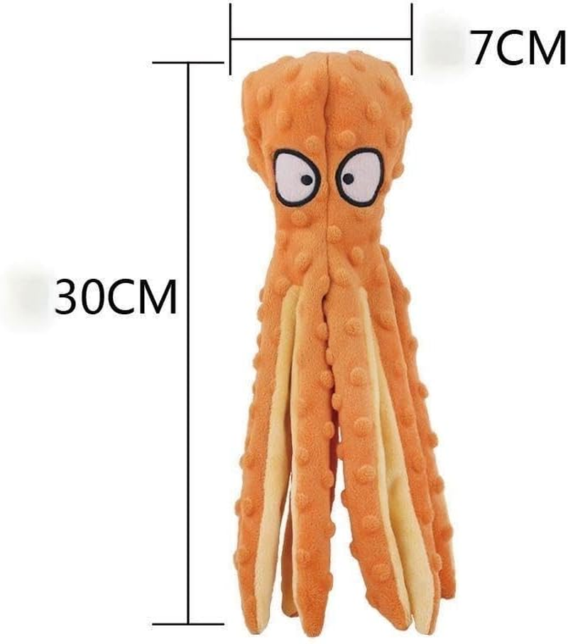 Dog Squeak Toys No Stuffing Crinkle Plush Dog Toys for Puppy Teething, Durable Interactive Dog Chew Toys for Small to Medium Dogs Training and Reduce Boredom, 2 Pack (Green+Orange) image number 1