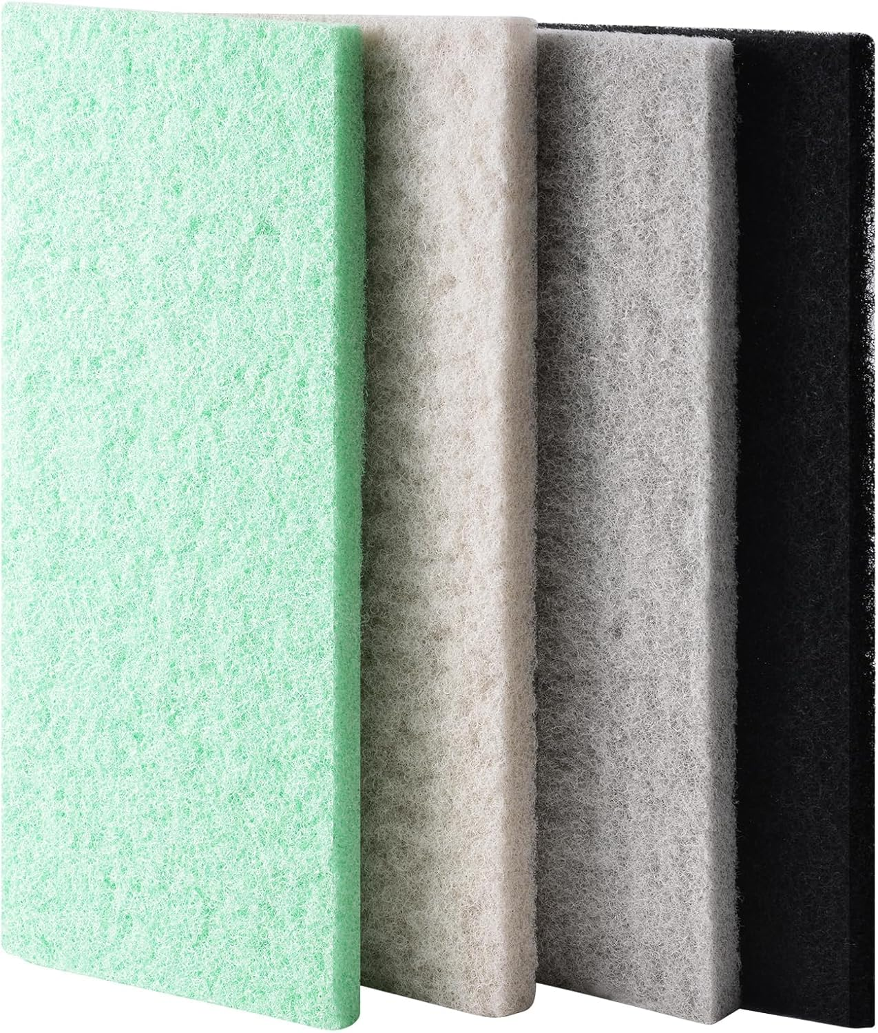 Dirvin 4-Pack Mixed Aquarium Sponge Filter Pad, Cut-To-Fit Aquarium Foam with Ammonia&Carbon&Phosphate Reducer, Aquarium Filter Foam Sponges for Fish Tank Filters (12.6" X 5" X 1'') image number 1