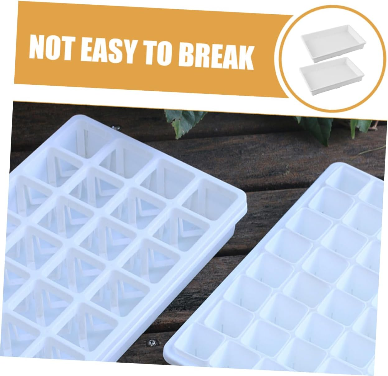 BUTIFULSIC 2Pcs Plastic Flower Pot Tray Plant Saucer Square Water Container for Indoor Outdoor Gardening Use Pots image number 4