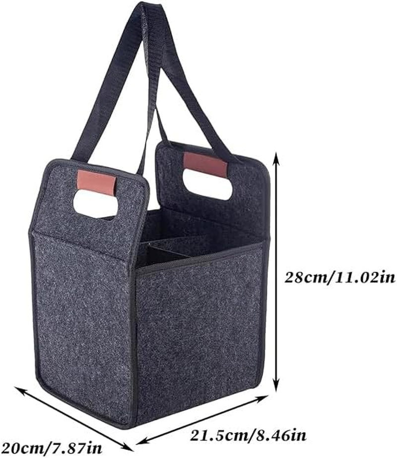 Folding Drink Carrier, Reusable Portable Coffee Cup Holder Bag with Handle for 2/4/6 Cups, Travel, Delivery, Commuting & Outdoor Activities (4 Cups) image number 4