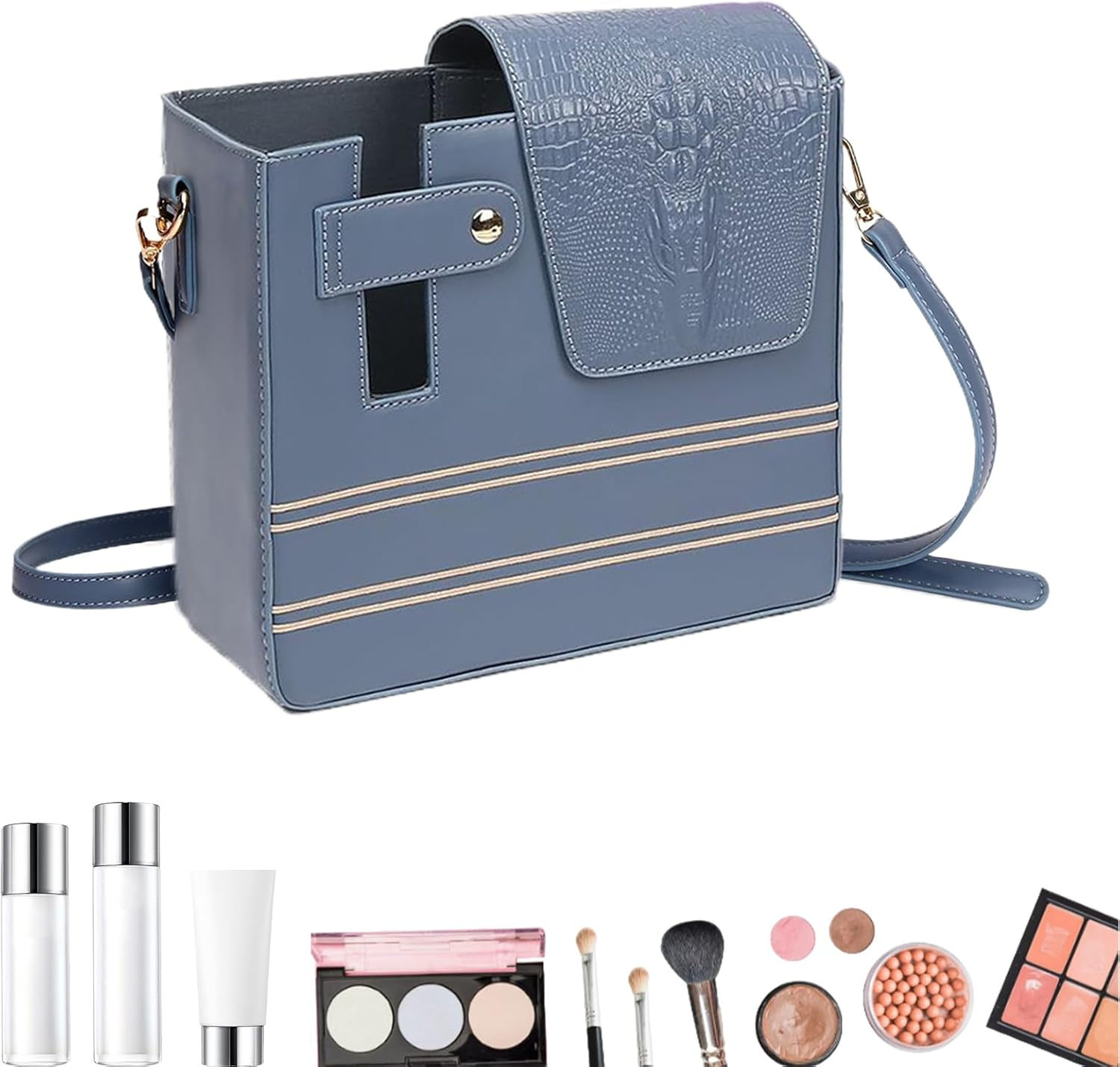 Purse with Water Bottle Holder, Waterproof Portable Strap Pockets, Cup Holder Bag, Shoulder Purse for Water Bottle, Women, Sports, Gym, Walking, Hiking, Travel, Commuting, Camping, Cycling, Fitness, O image number 1