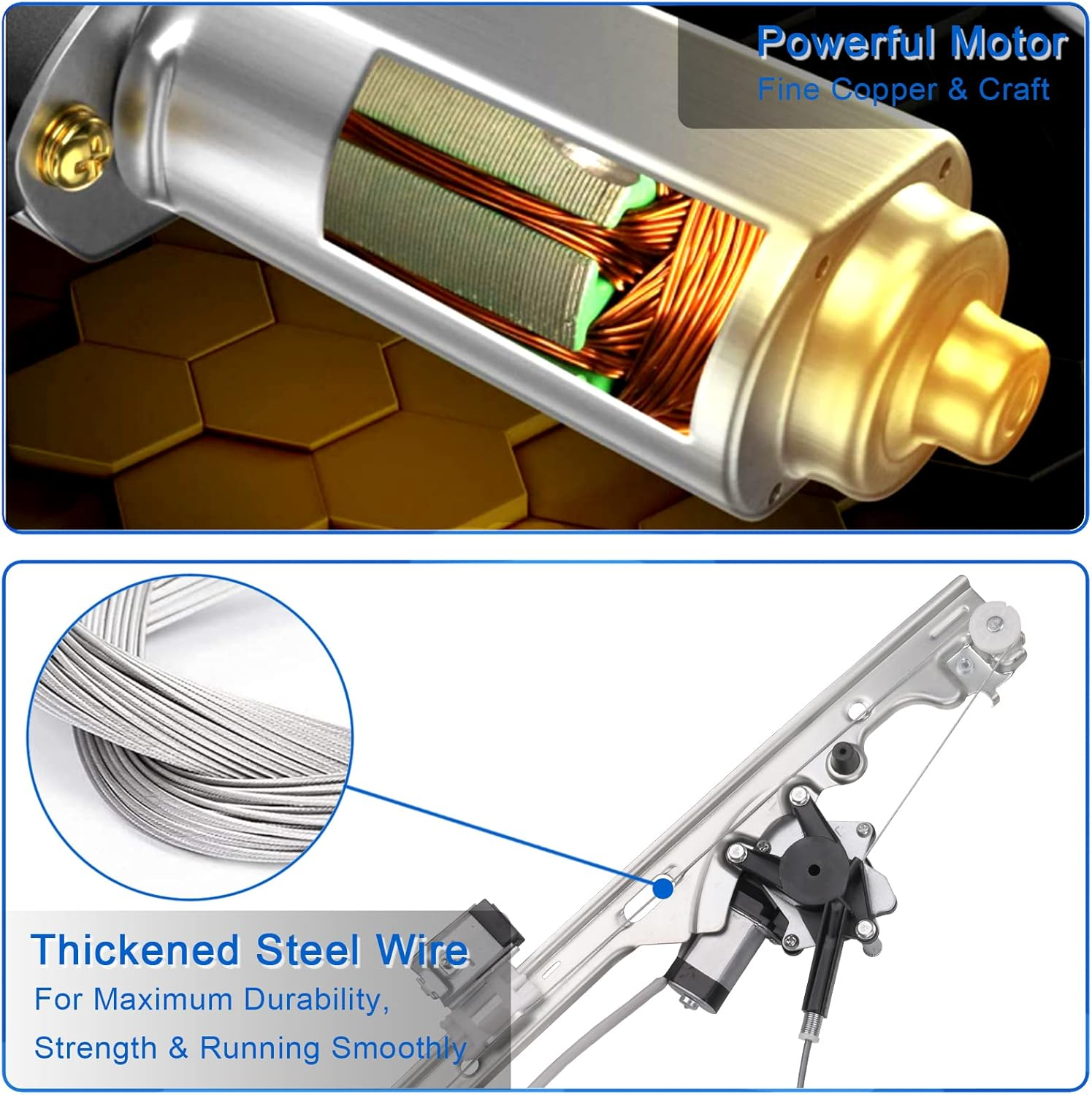 Obaee 741-644 Front Left Driver Side Power Window Regulator & Motor Assembly Compatible with Chevrolet/Chevy Silverado Tahoe Suburban/Gmc Yukon XL Sierra Escalade Pickup Truck SUV 2000-2006