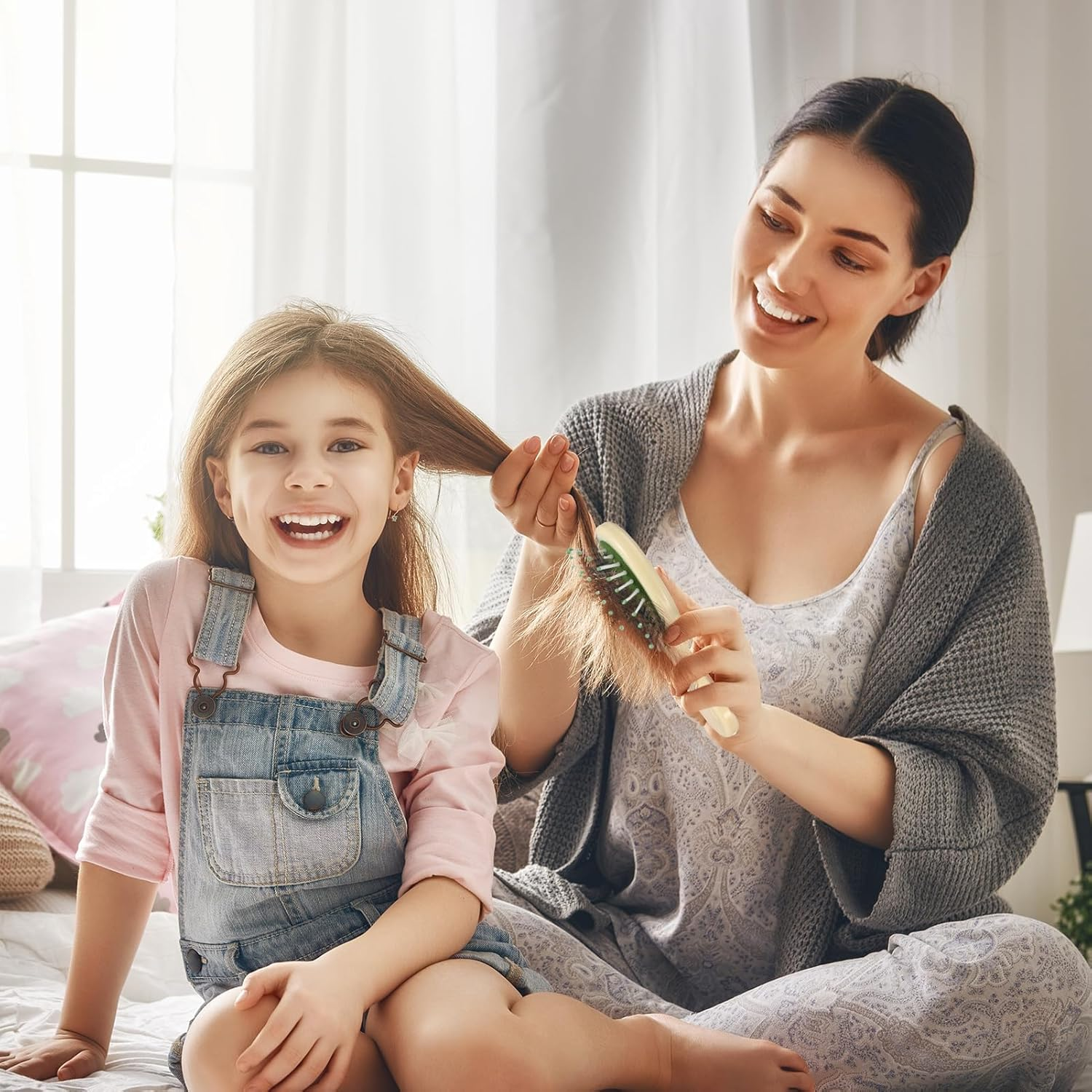 16 Pack Mini Wet Hair Brush Bulk Travel Detangling Brush Soft Bristles Wet Dry Hair Brush Kids Small Hair Brush for Kids Girls Multicolor image number 5