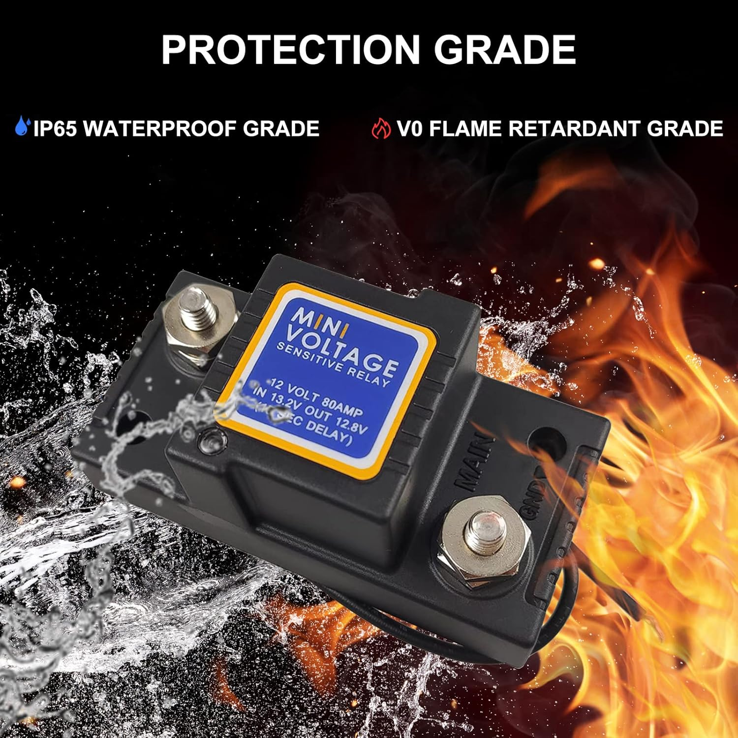 Dual Battery Isolator 12V 80Amp, Voltage Sensitive Relay VSR, Compatible with Polaris John Deere Yamaha Kawasaki Honda All Brands of UTV ATV Motorcycle, Not Fit for Lithium Batteries image number 6