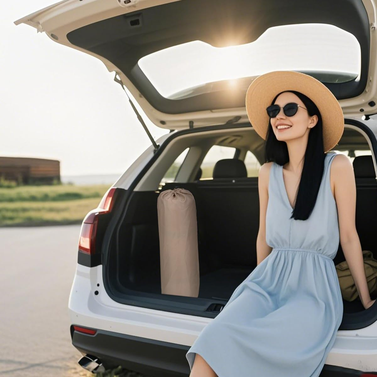 Anshine Sleeping Pad for Camping, Memory Foam Self Inflating Camping Sleeping Mats with Pillow, Easy Inflate & Deflate, Camping Mattress Pad with Pillow, for Hiking, Backpacking