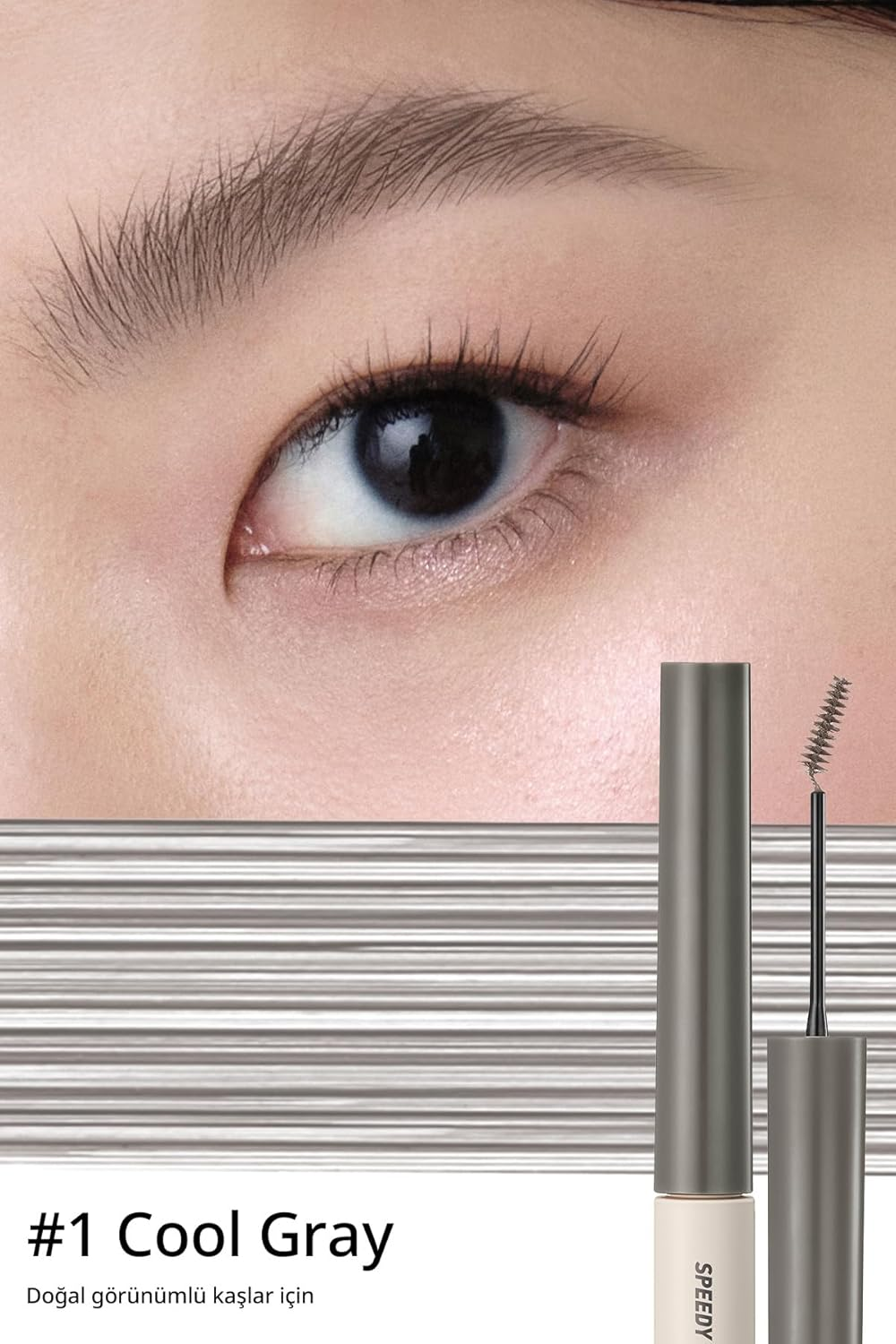 Peripera Speedy Skinny Browcara, 01 Cool Gray image number 1