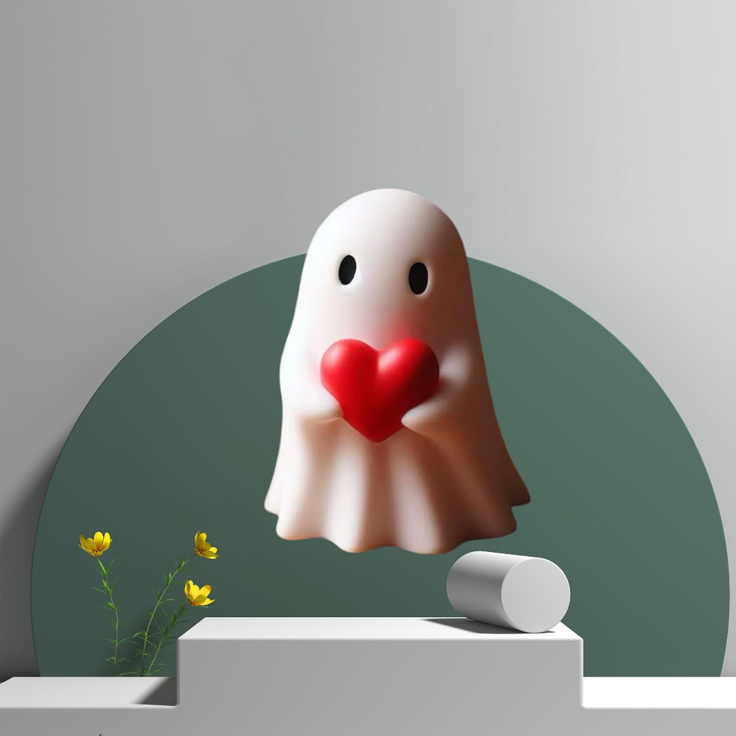 Halloween Finger Ghost Statue, Spooky Resin Middle Finger Figurine, Cute Decor for Halloween Decorations, Porch and Indoor Spooky Home Decor (A)