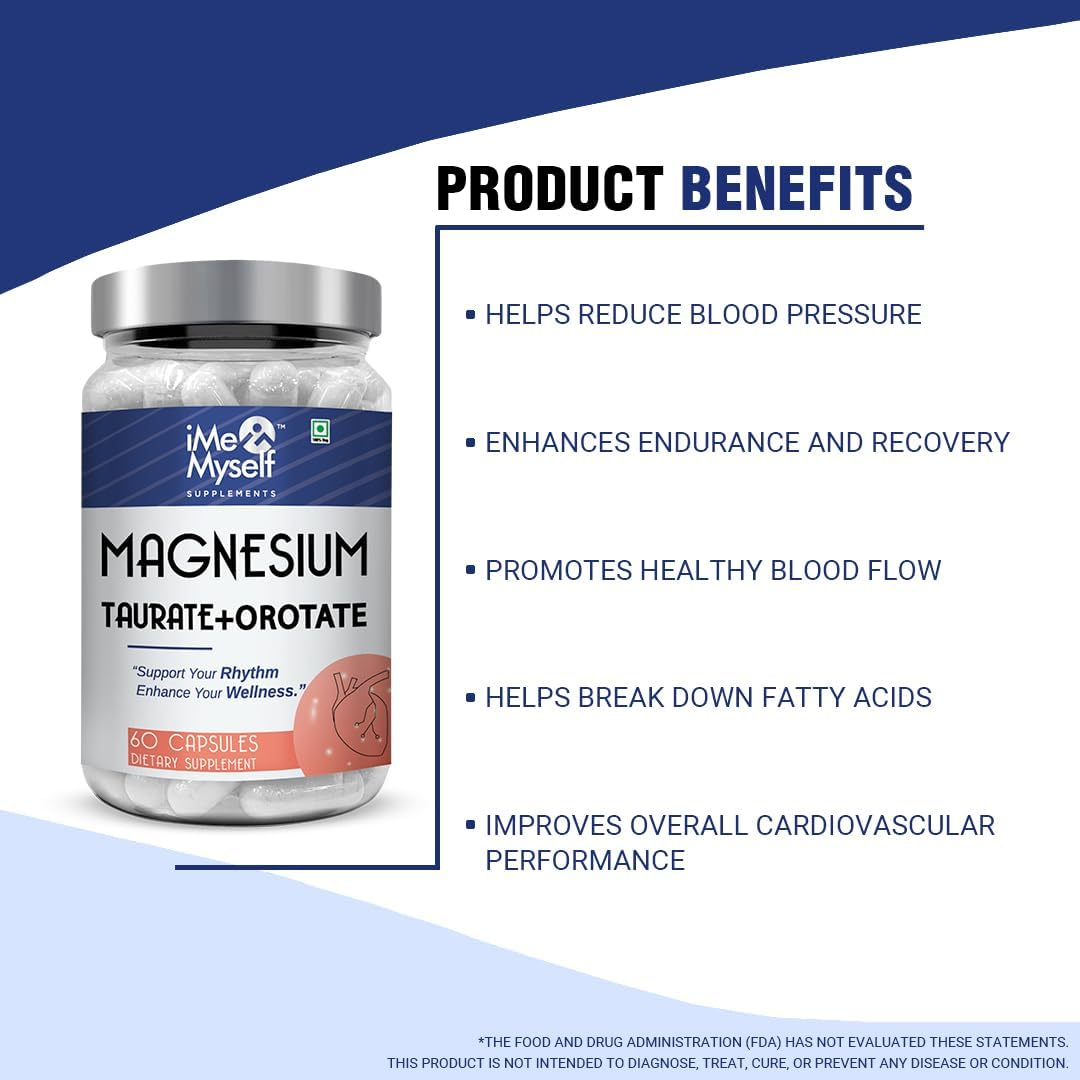 Imemyself Magnesium Taurate & Orotate Capsules | 60 Veg Capsules image number 5