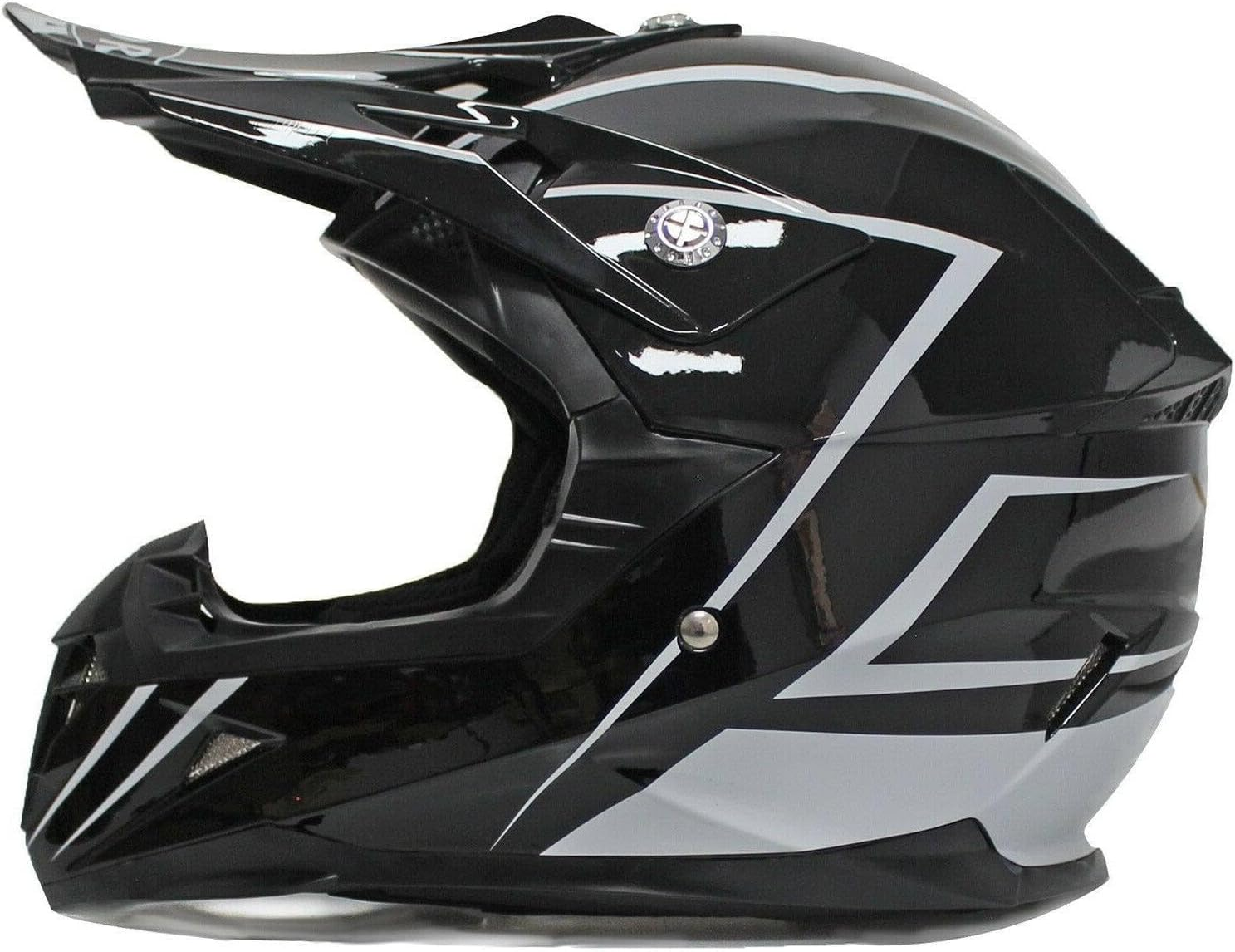 Black Motocross Motorcycle Helmet for Kids Youth ECE22.05 Australia Approved Standard - Youth Small image number 1