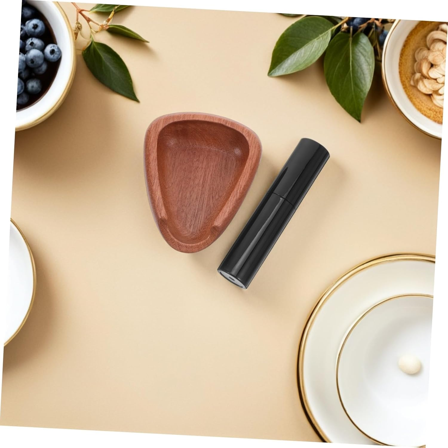 LABRIMP Wooden Coffee Bean Dosing Cup Set with Antistatic Spray Bottle Small Natural Wood Espresso Bean Weighing Bowl for Home Office Cafe Precise Coffee Powder and Tea Leaf Measurement image number 5