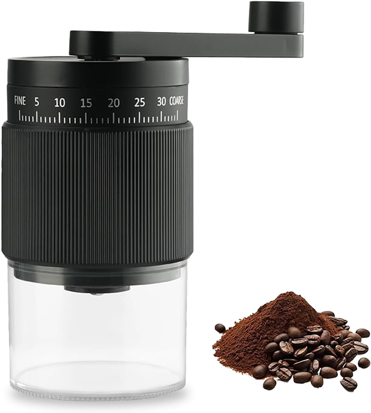 Portable Manual Coffee Grinder,Hand Coffee Bean Grinder,35 Adjustable Grind Settings for Aeropress,French Press, Drip, Espresso,Conical Ceramic Burr,30G Capacity,Perfect for Home and Travel image number 5