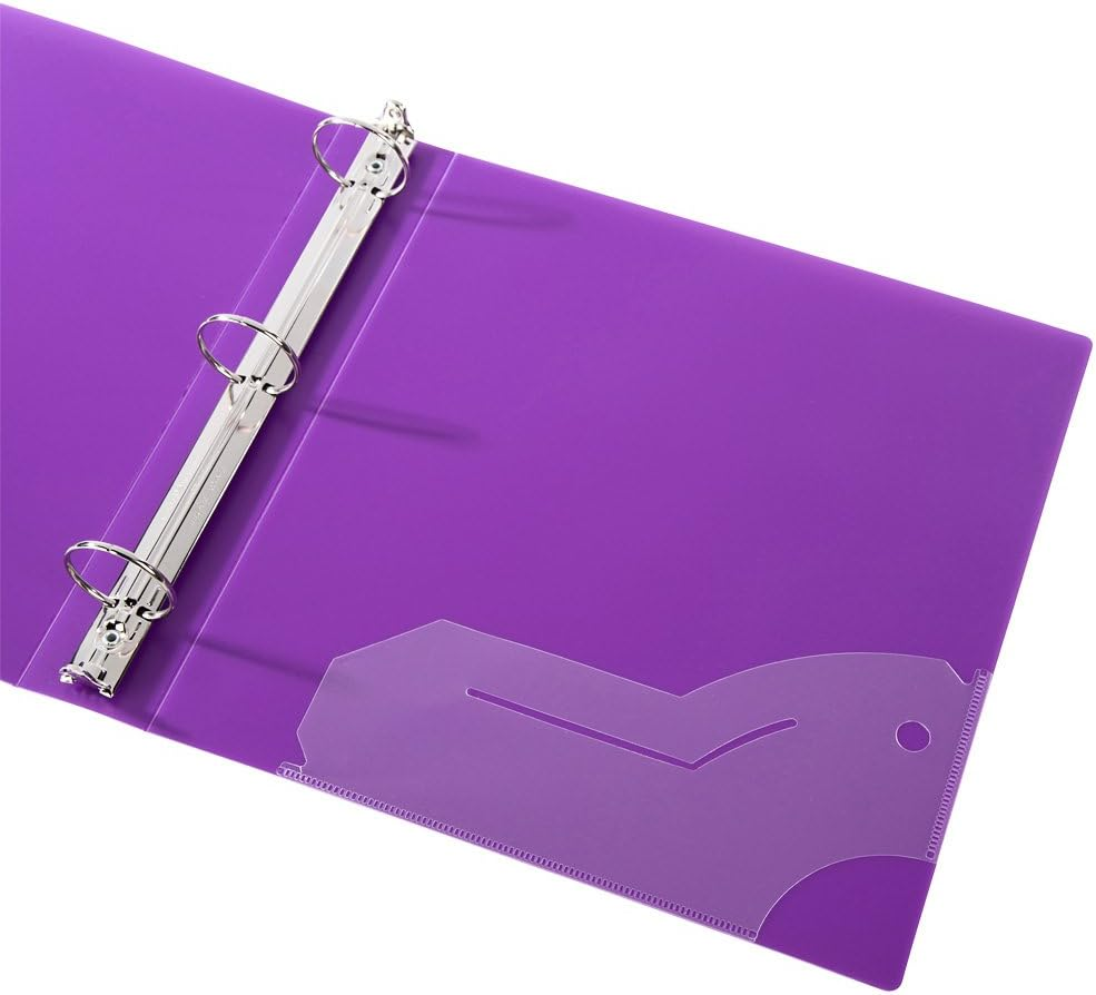 Filexec 3 Ring Binder, 1.5 Inch Capacity, Frosted, Letter Size, 6 Count (Pack of 1) Blueberry, Strawberry, Grape, Lemon, Lime, Tangerine (50160-6493) image number 6