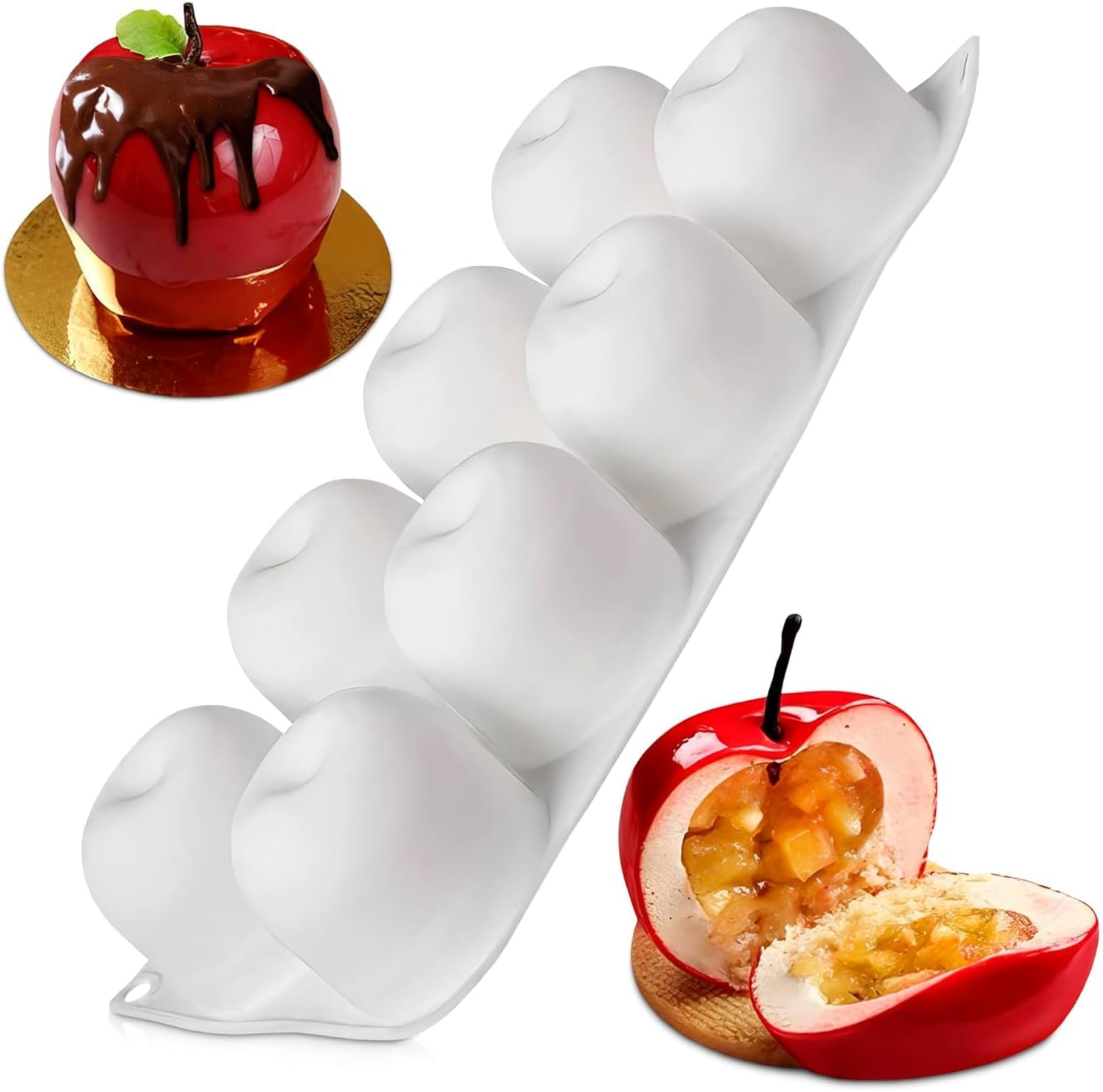 Shape Decorating Tools Bakeware Dessert Cake Baking Cupcake Silicone Mousse Apple Mold
